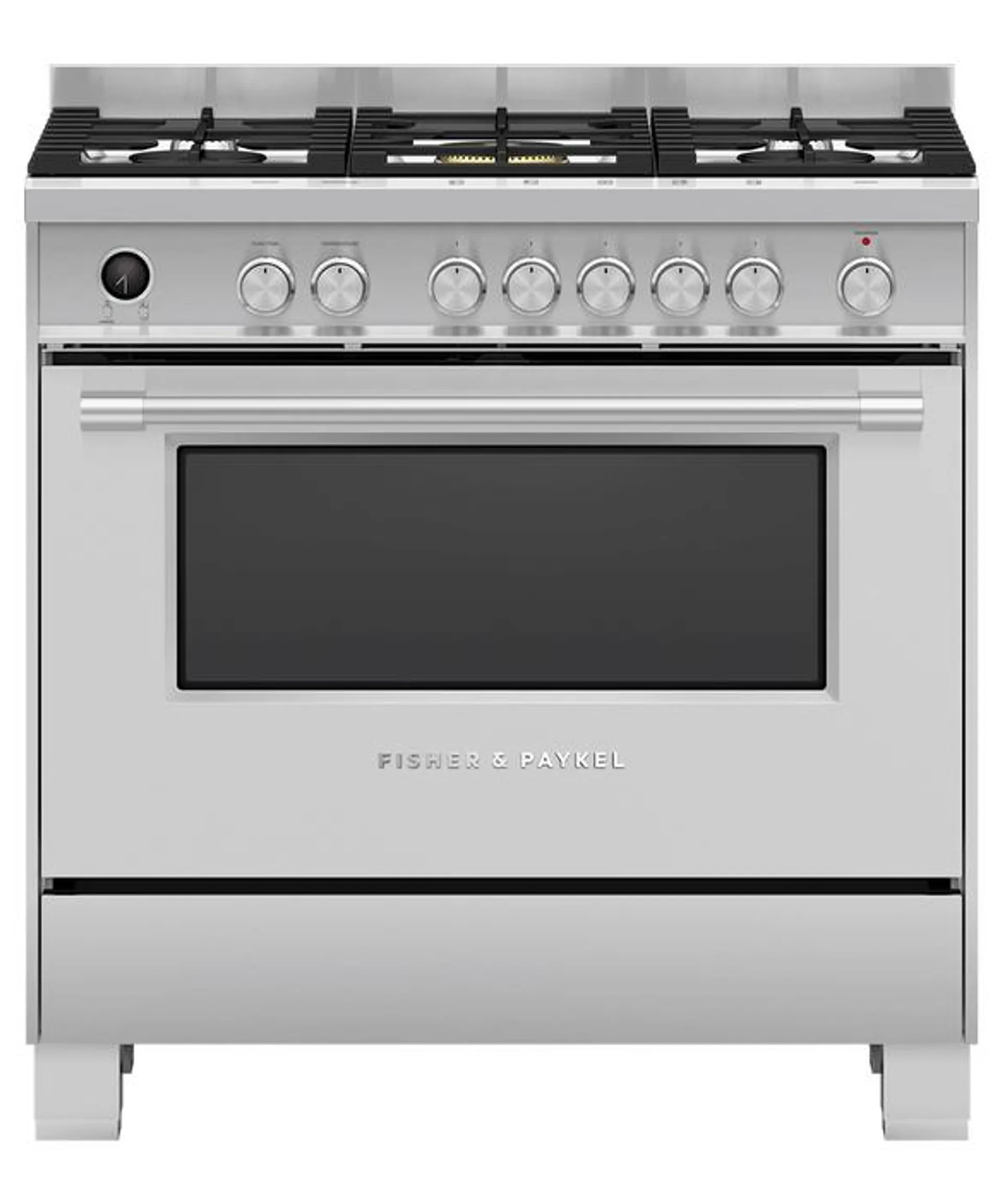 Freestanding Cooker, Dual Fuel, 90cm, 5 Burners, Self-cleaning
