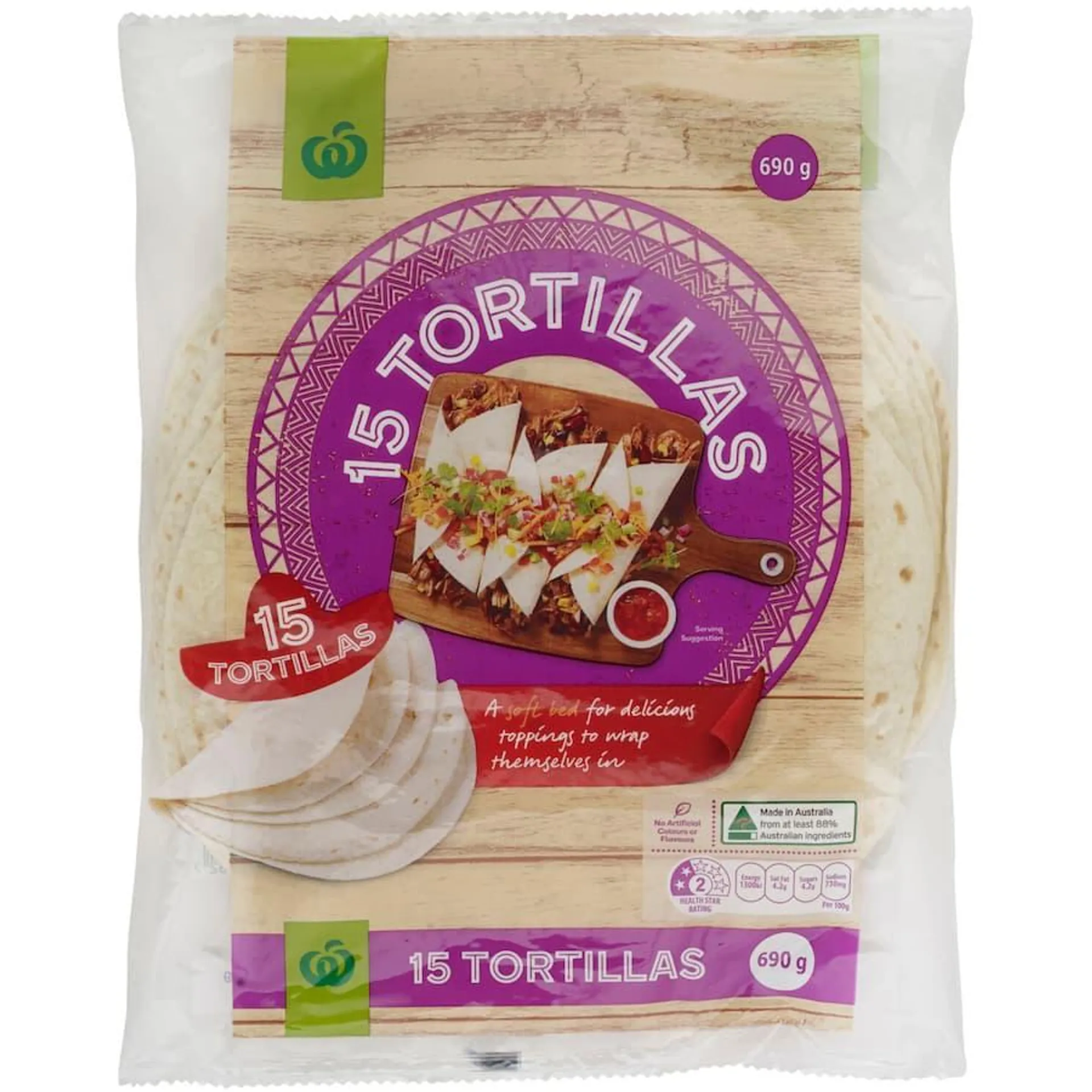 Woolworths Mexican Tortillas Burrito 690g