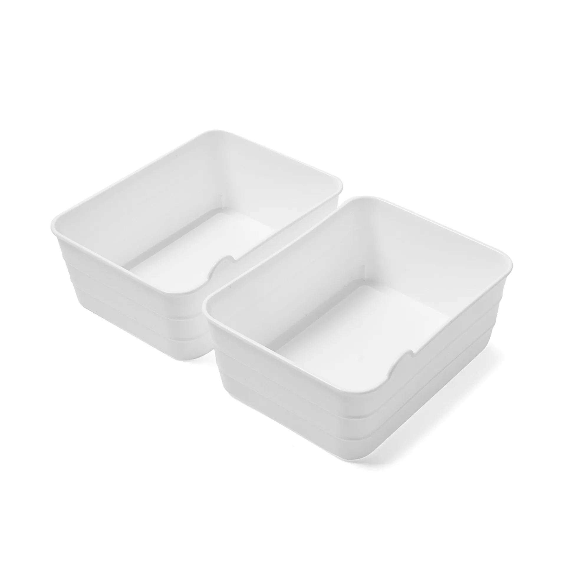 2 Pack Medium Flexi Trays - White