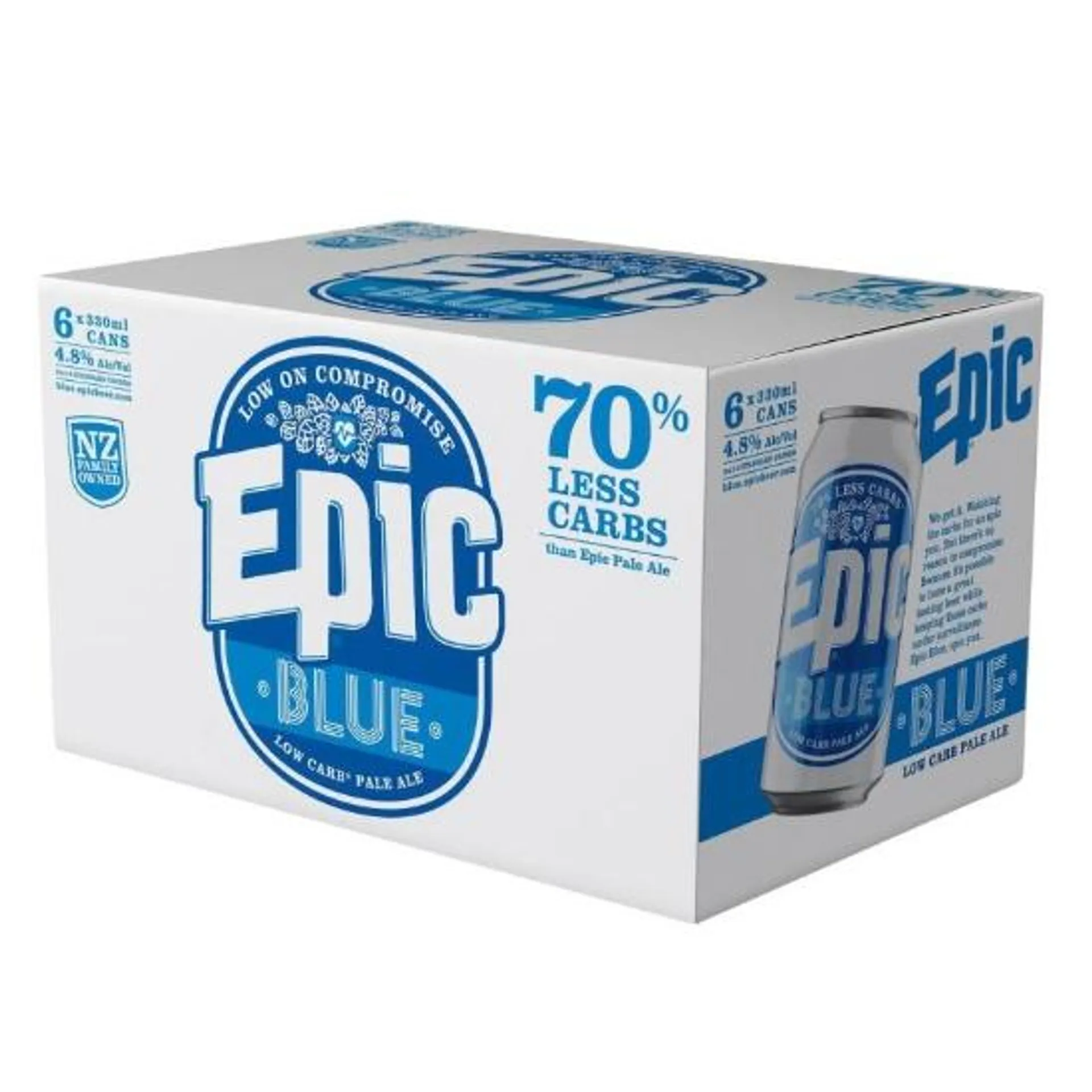 Epic Blue Low Carb Pale Ale Cans 6x330ml