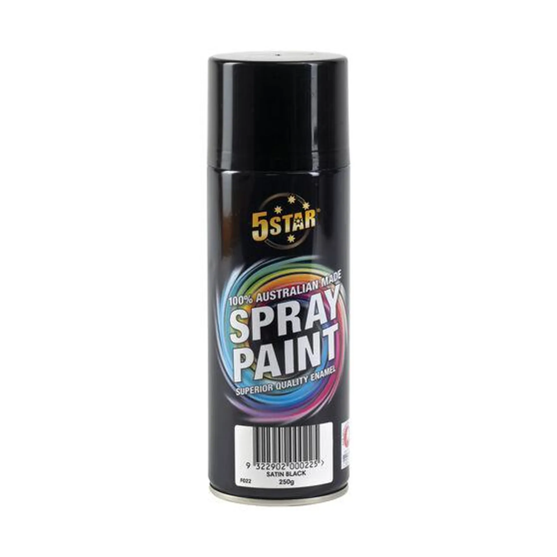 5 Star Enamel Spray Paint Satin Black 250g