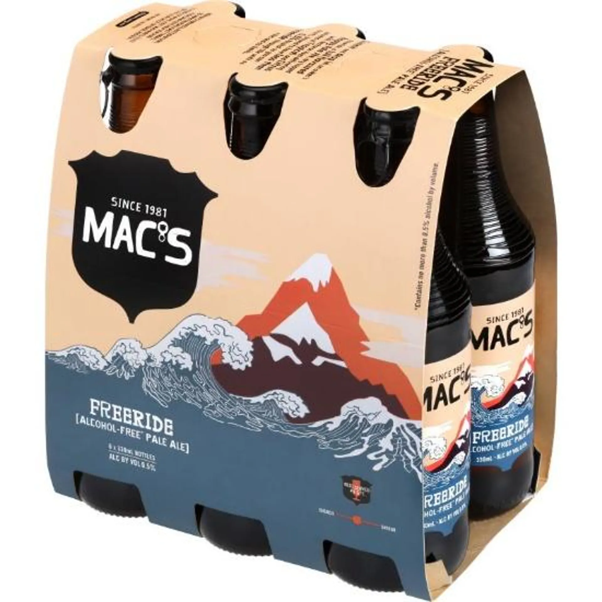 Mac's Freeride Alcohol-Free Pale Ale Bottles 6x330ml