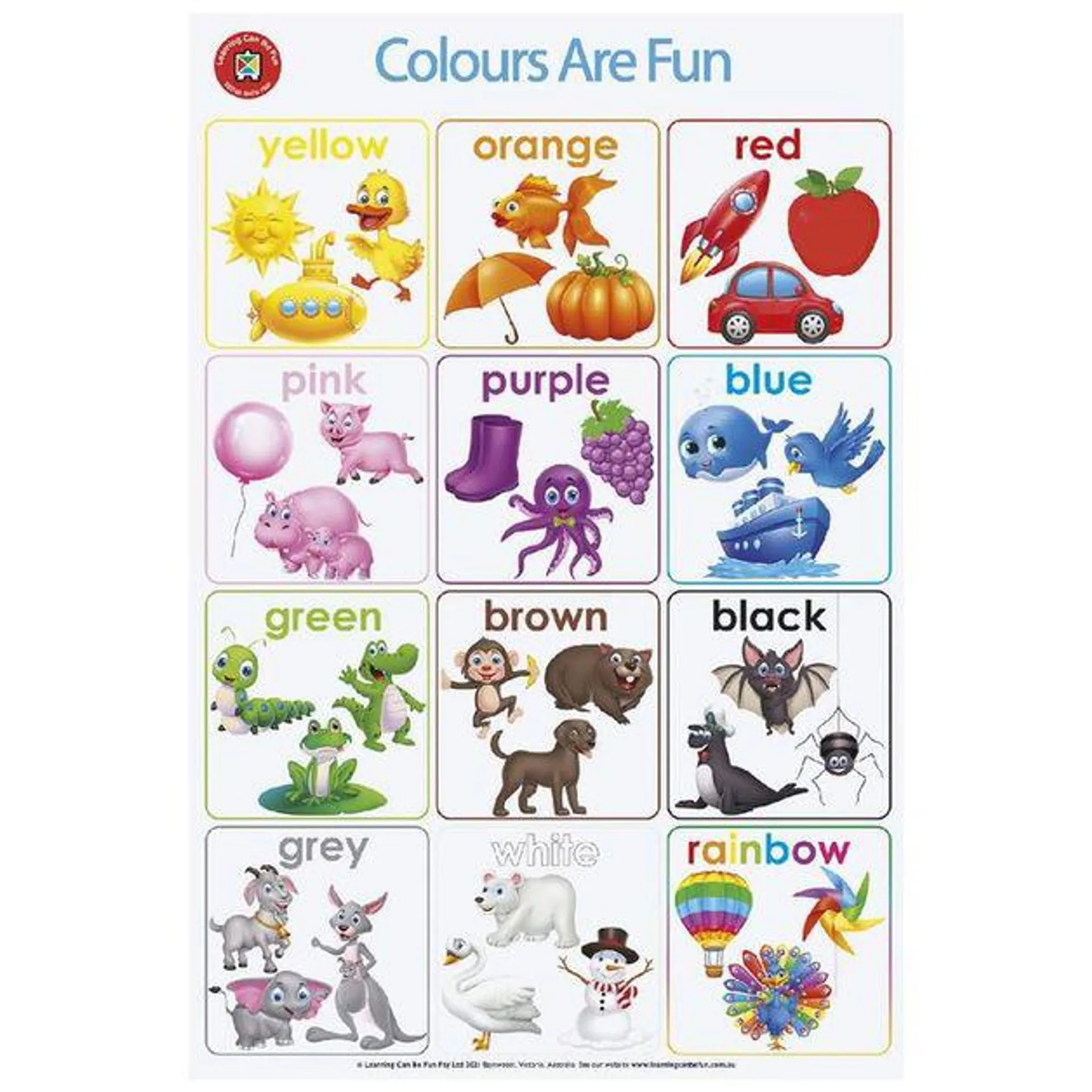 Learning Can Be Fun - Colours Are Fun - Double Sided Wall Chart