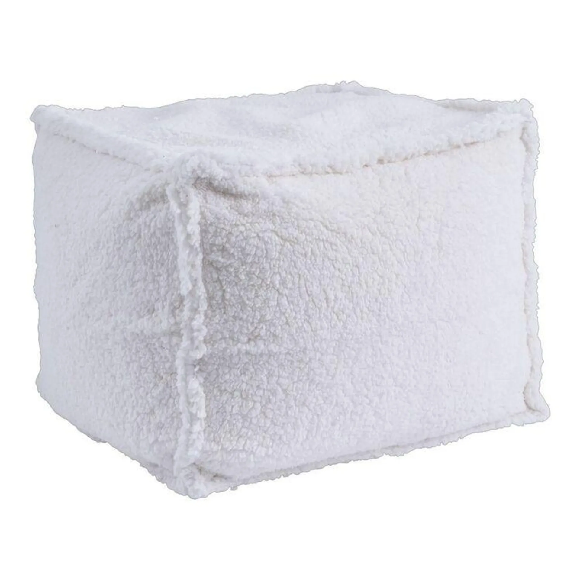 KOO Sherpa Ottoman Cover White 30 x 40 x 40 cm