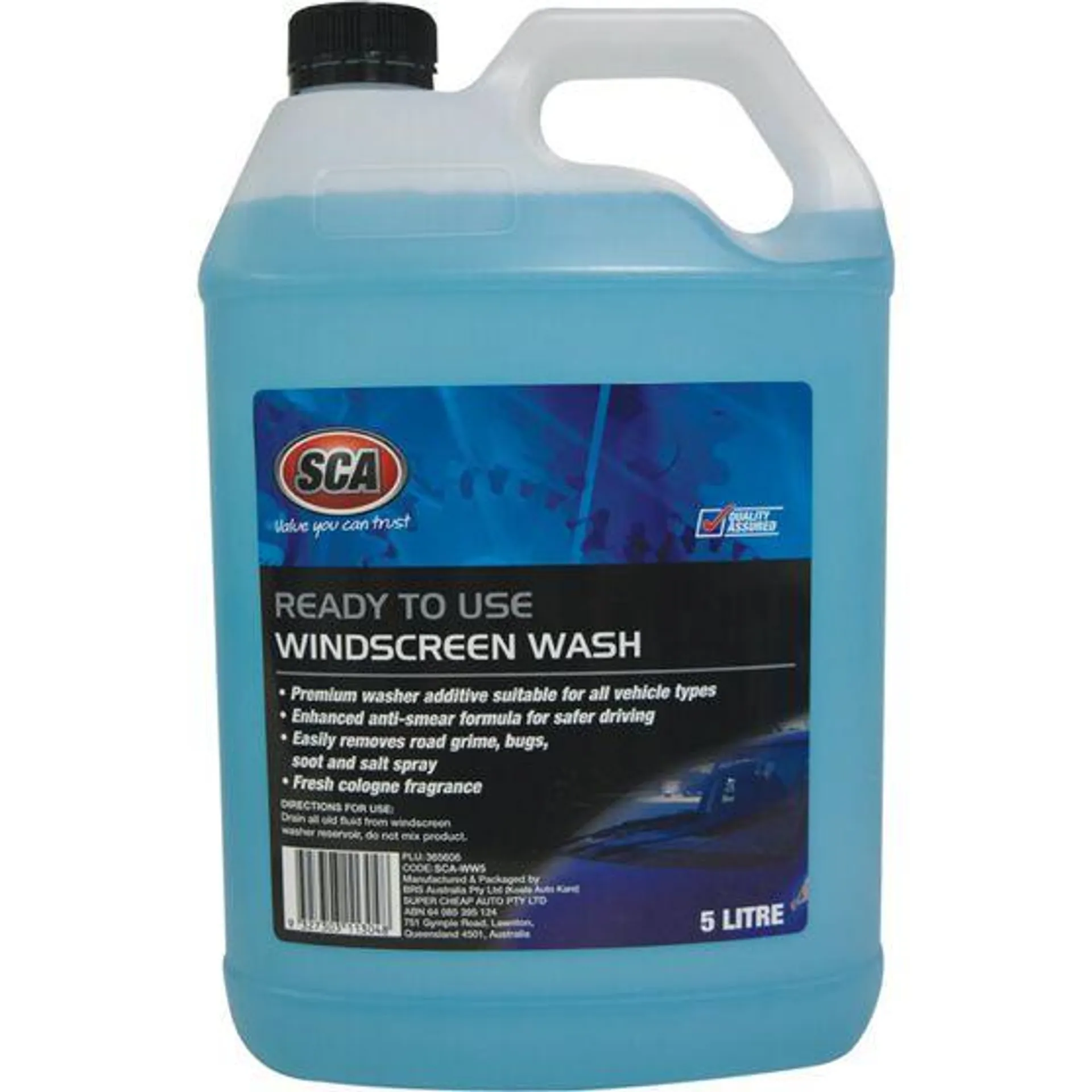 SCA Windscreen Wash Ready to Use 5 Litre