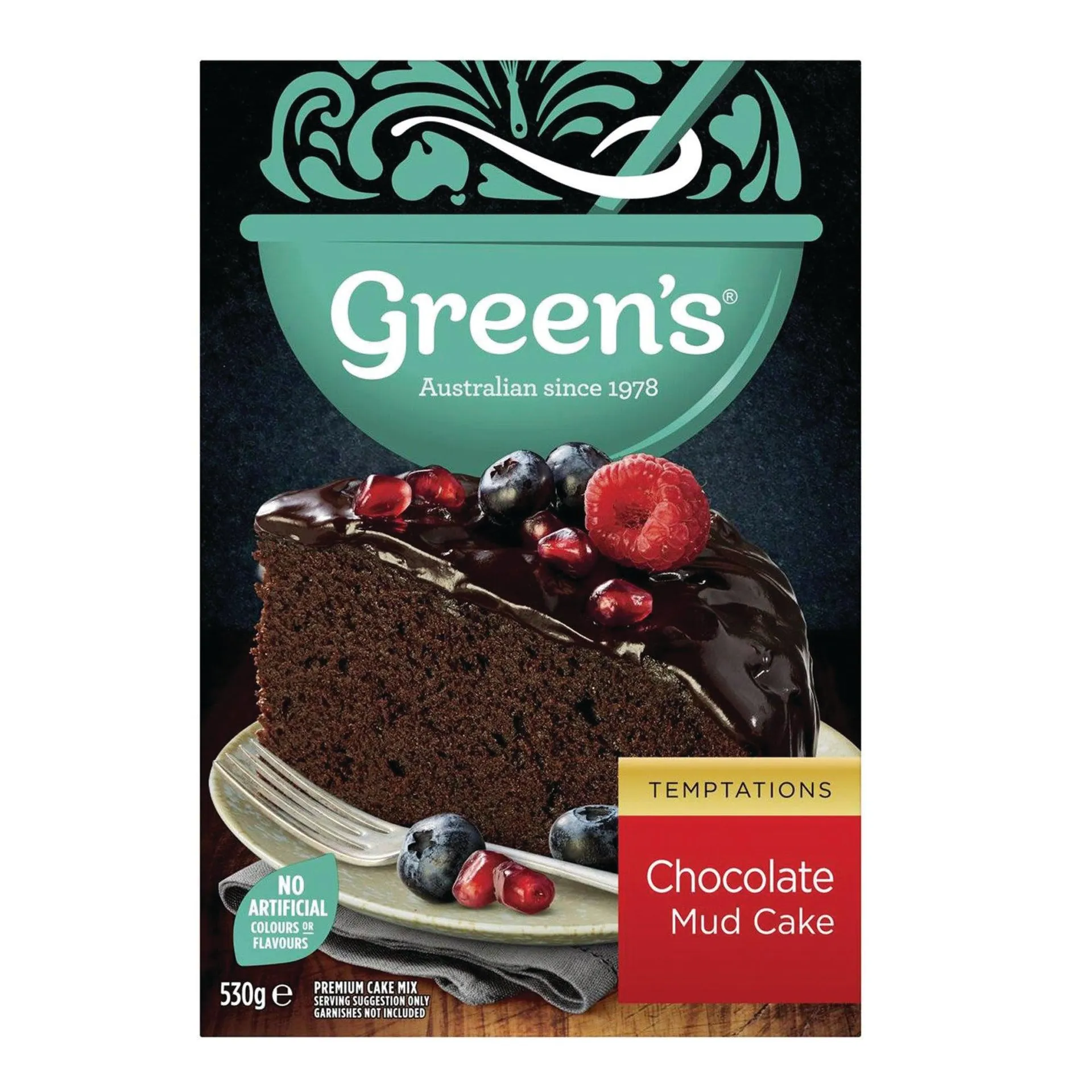 Green's Temptations Chocolate Mud Cake 530g