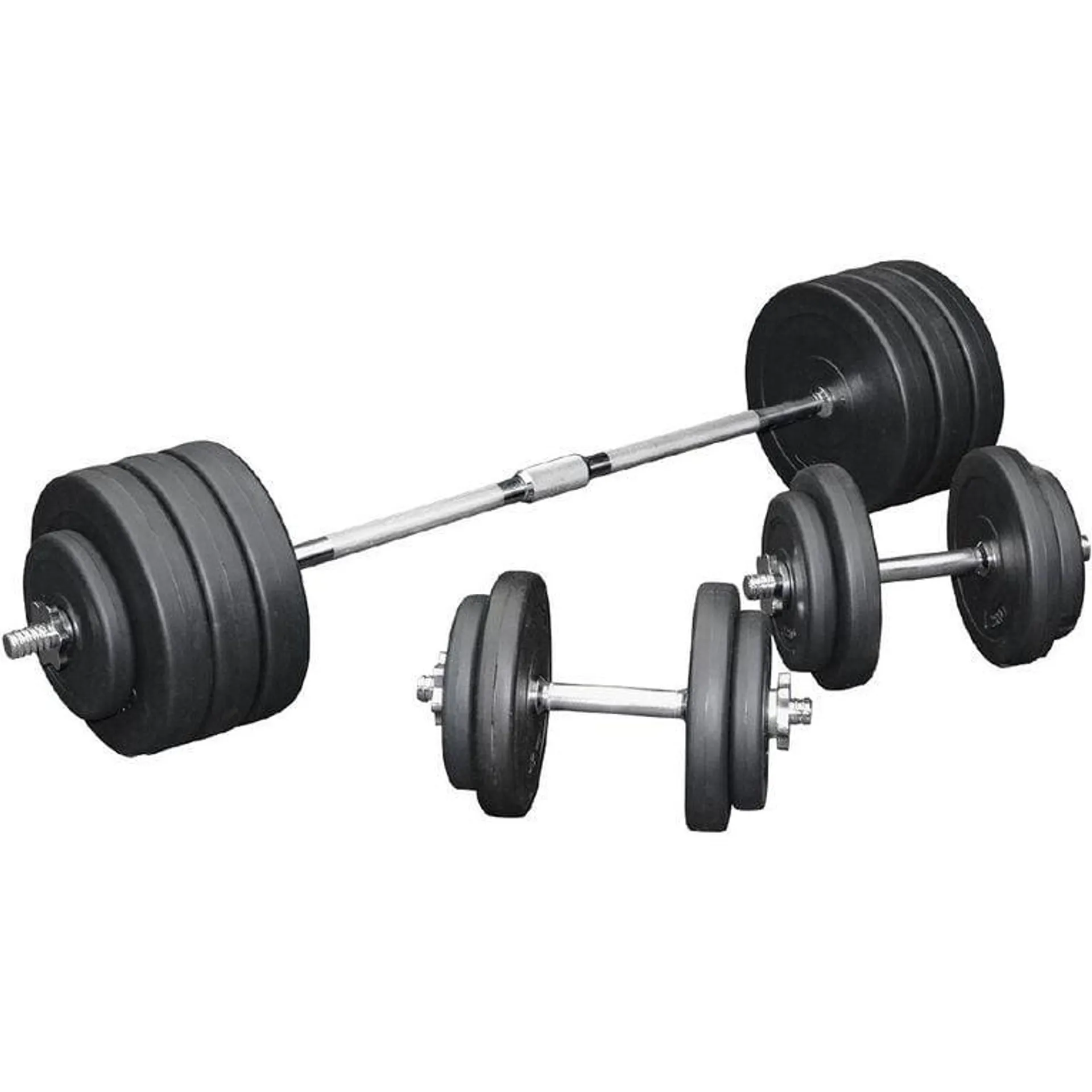 Active Intent Fitness Vinyl Weight Set Black 50kg