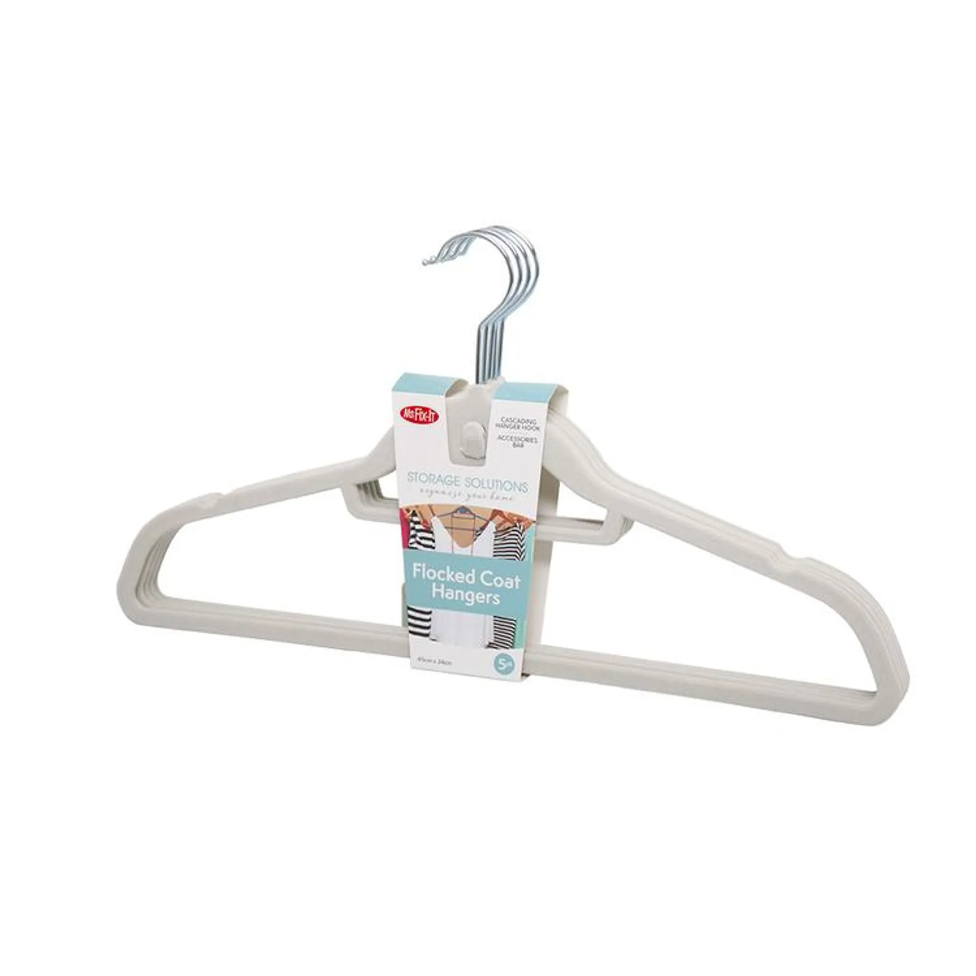 Ms Fix-It Flocked Hanger Cream 45 x 24 cm