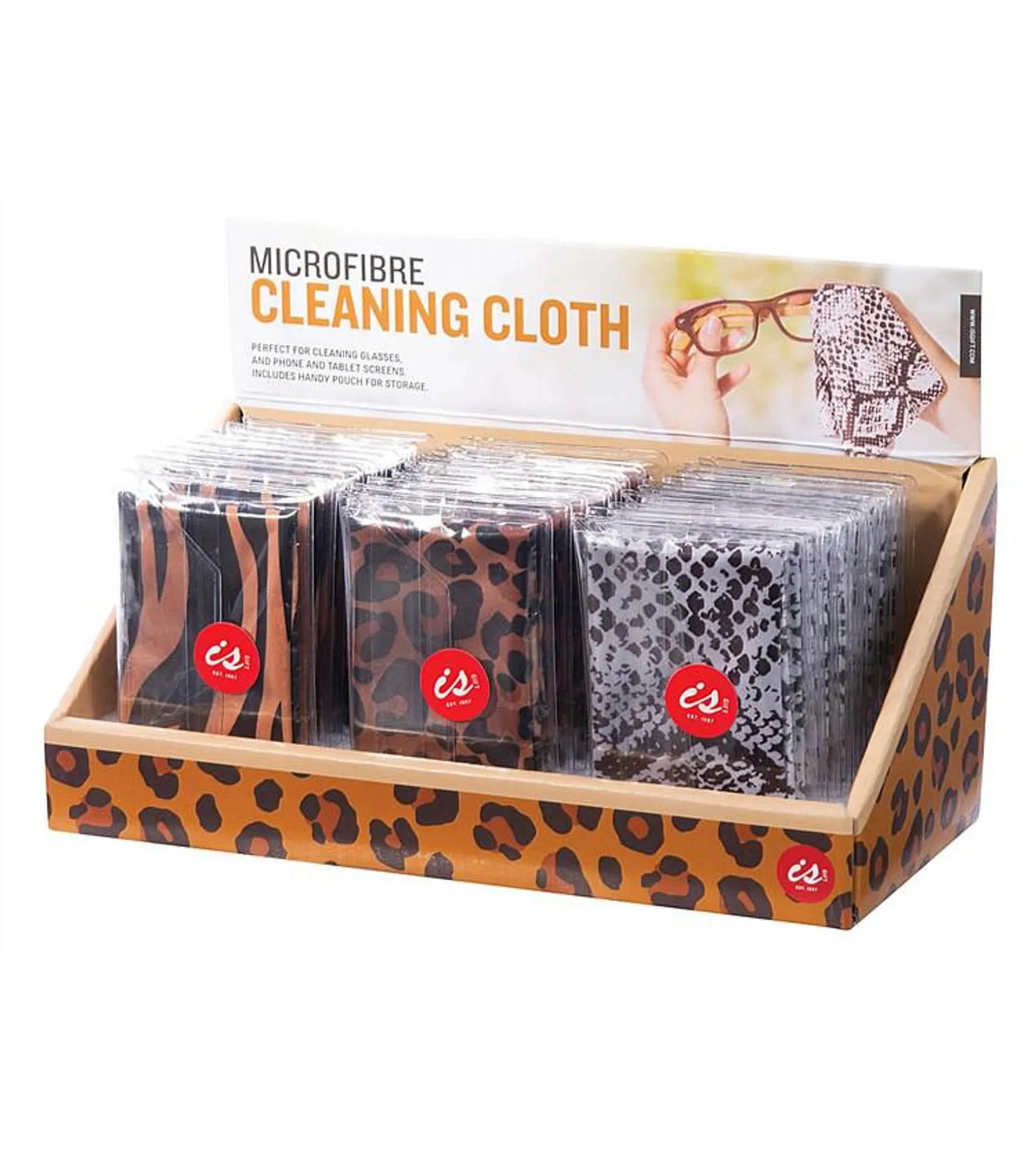 IsAlbi Microfibre Cleaning Cloths Animal Print