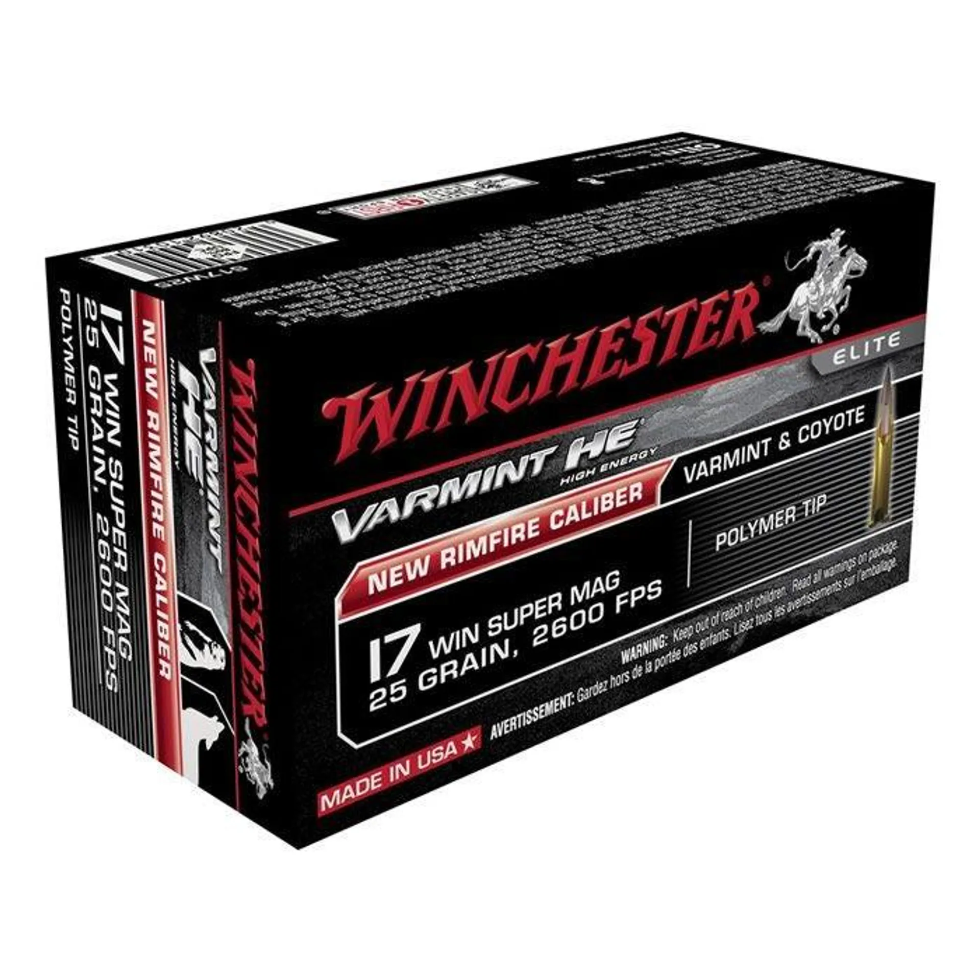Winchester Supreme .17WSM 25gr HE 2600fps (50)