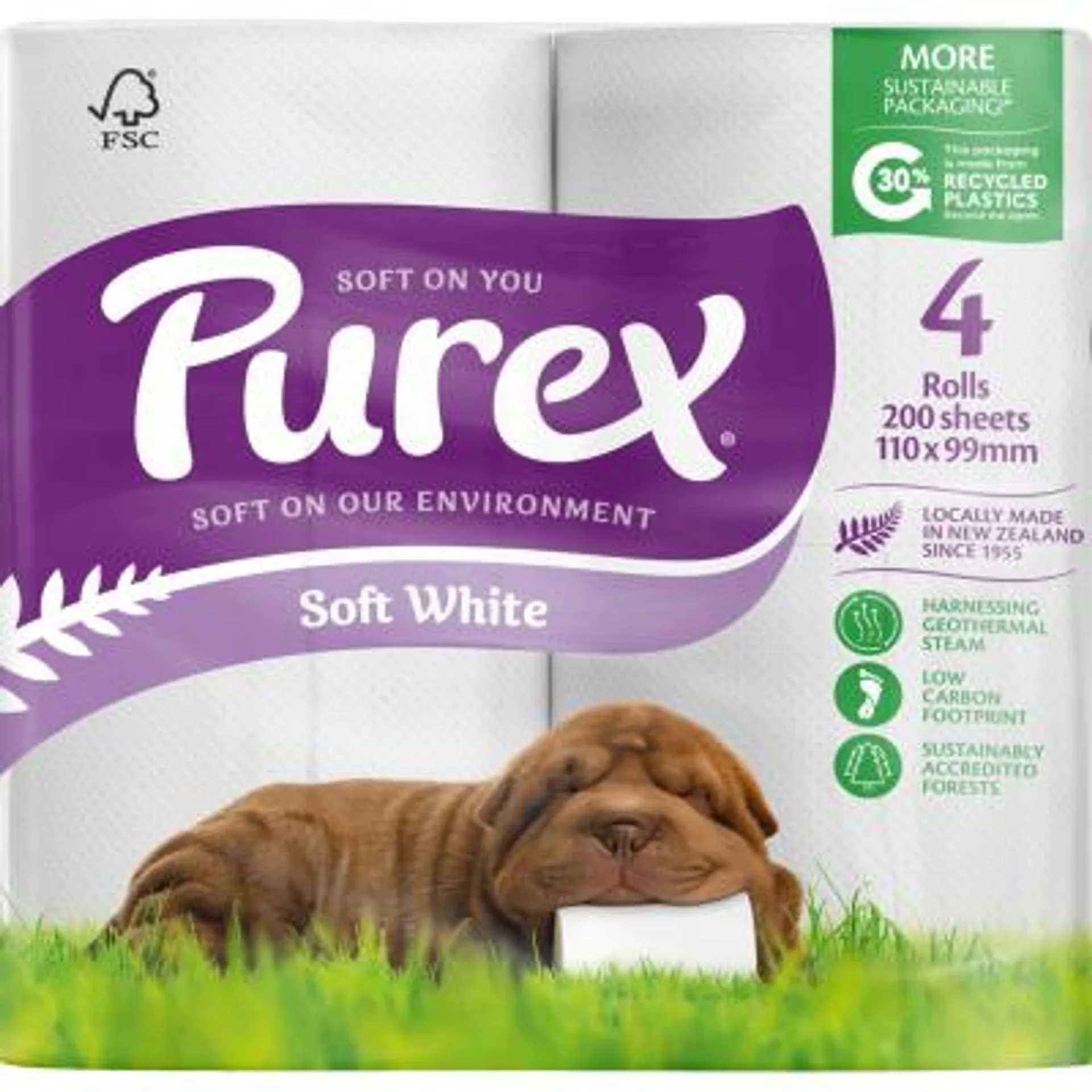 Purex Soft White 2 Ply Toilet Rolls