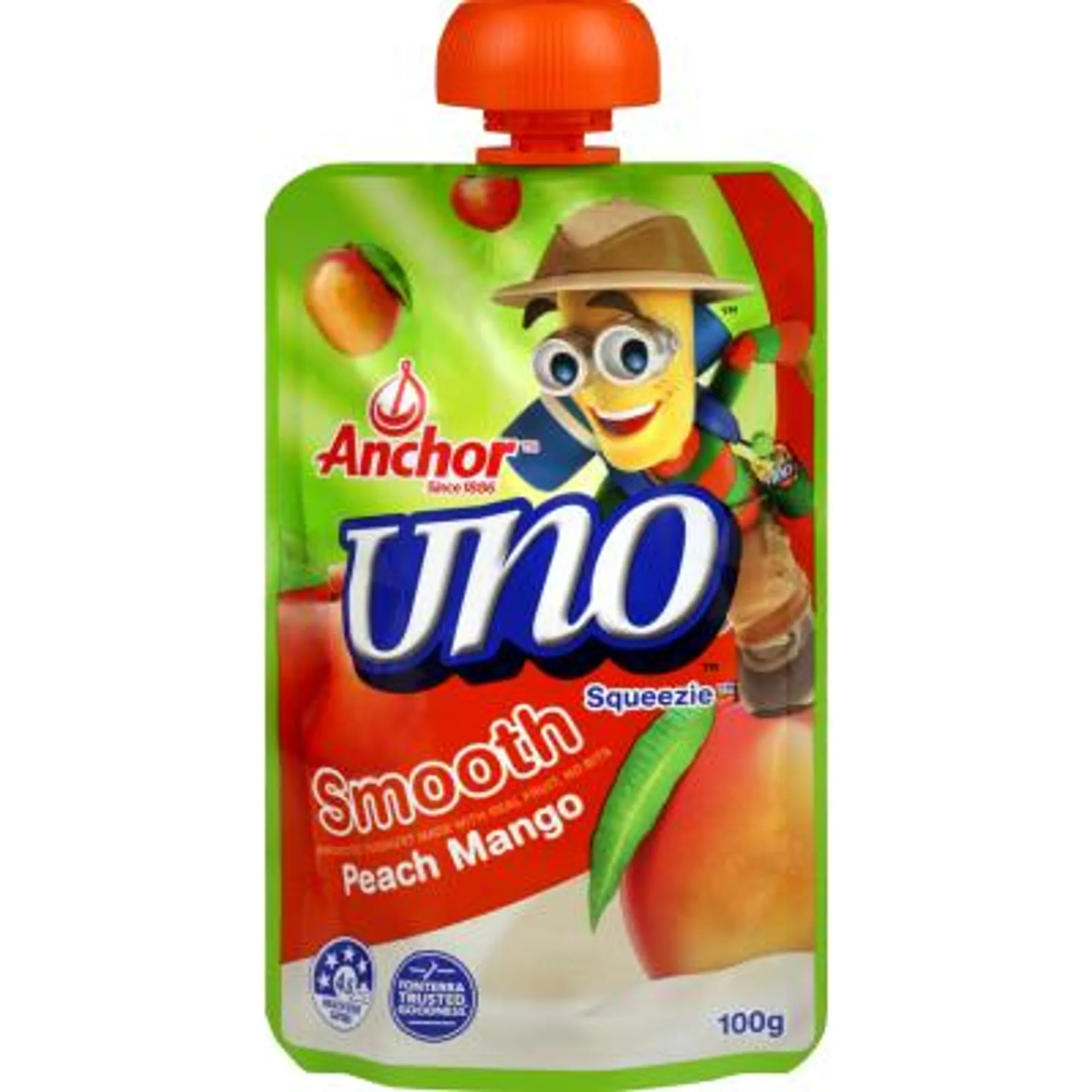 Anchor Uno Squeezie Smooth Peach Mango Yoghurt