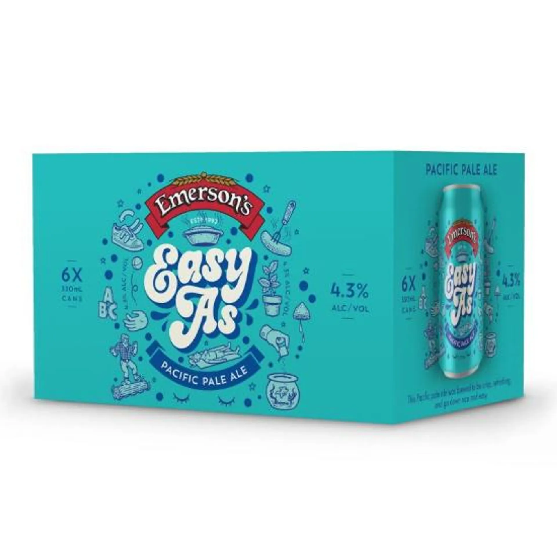 Emerson's Easy As Pacific Pale Ale Cans 6x330ml