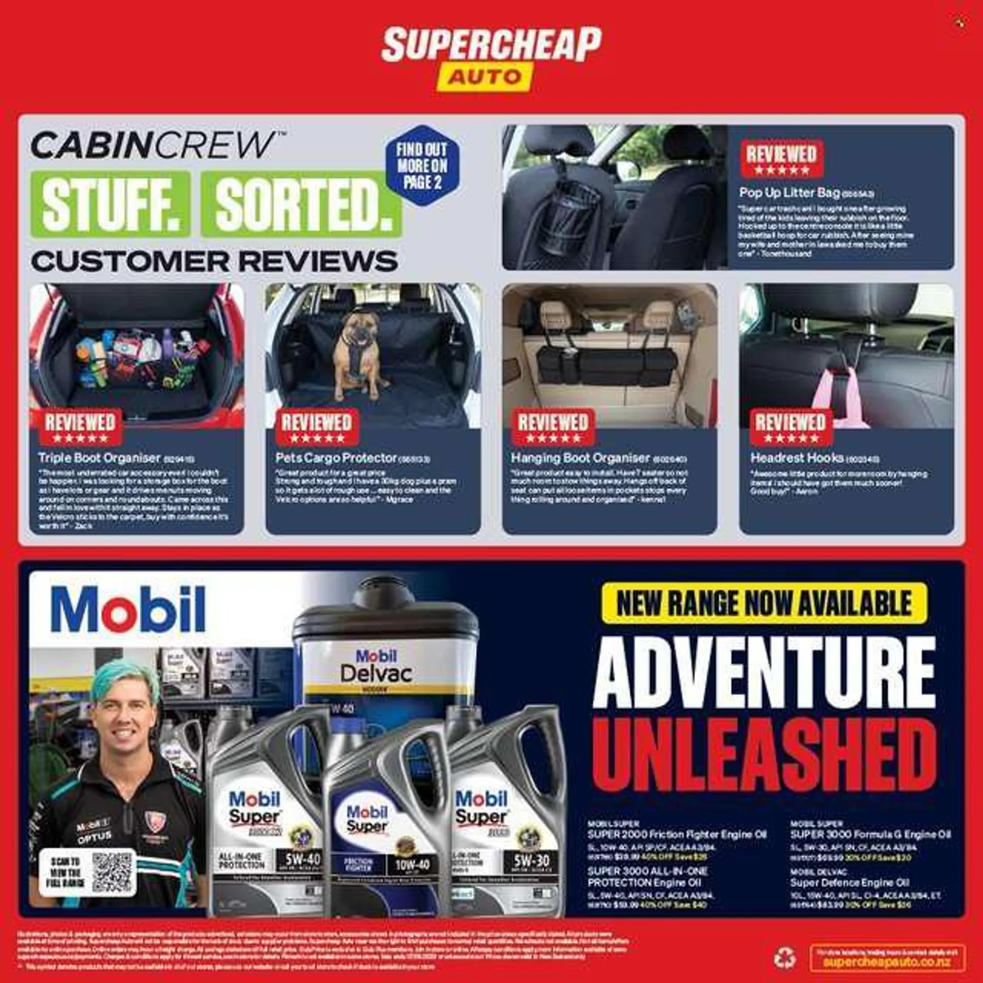SuperCheap Auto mailer - 28.07.2022 - 07.08.2022 - Sales products - hook, Mobil, motor oil, bag. Page 16.