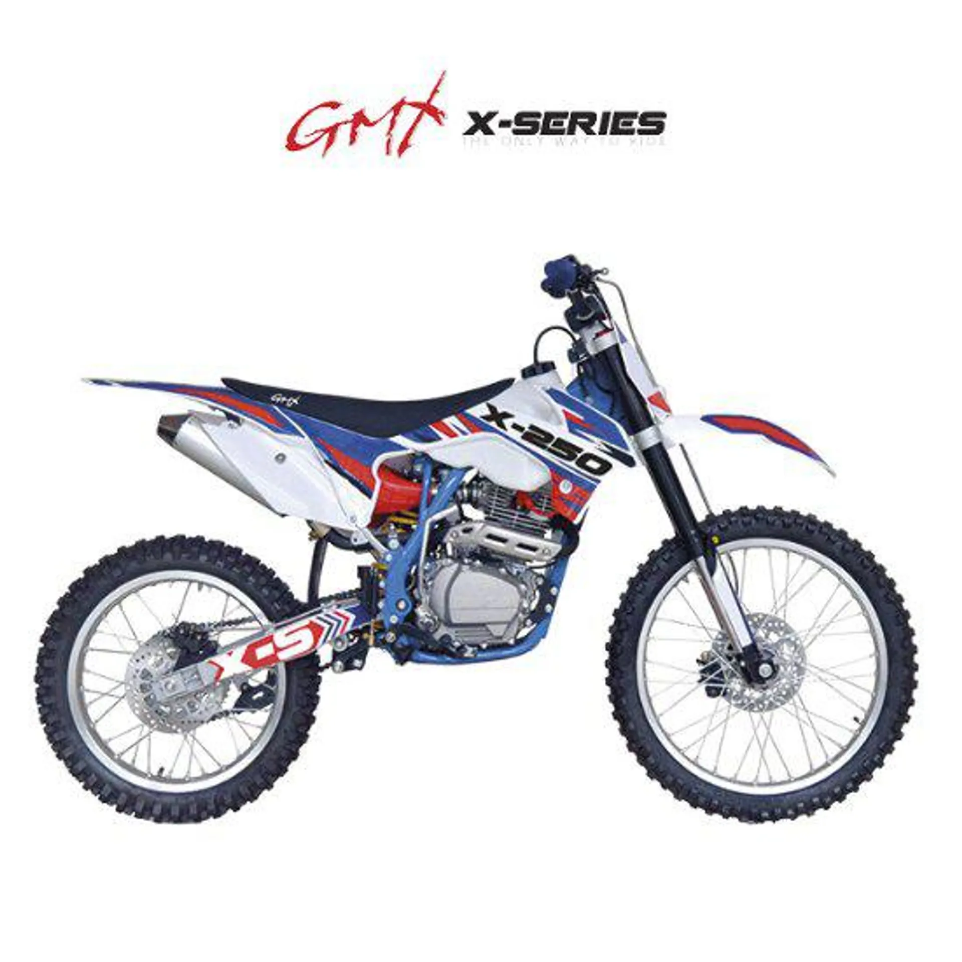 GMX X-Series X-250 Dirt Bike- Blue/Red