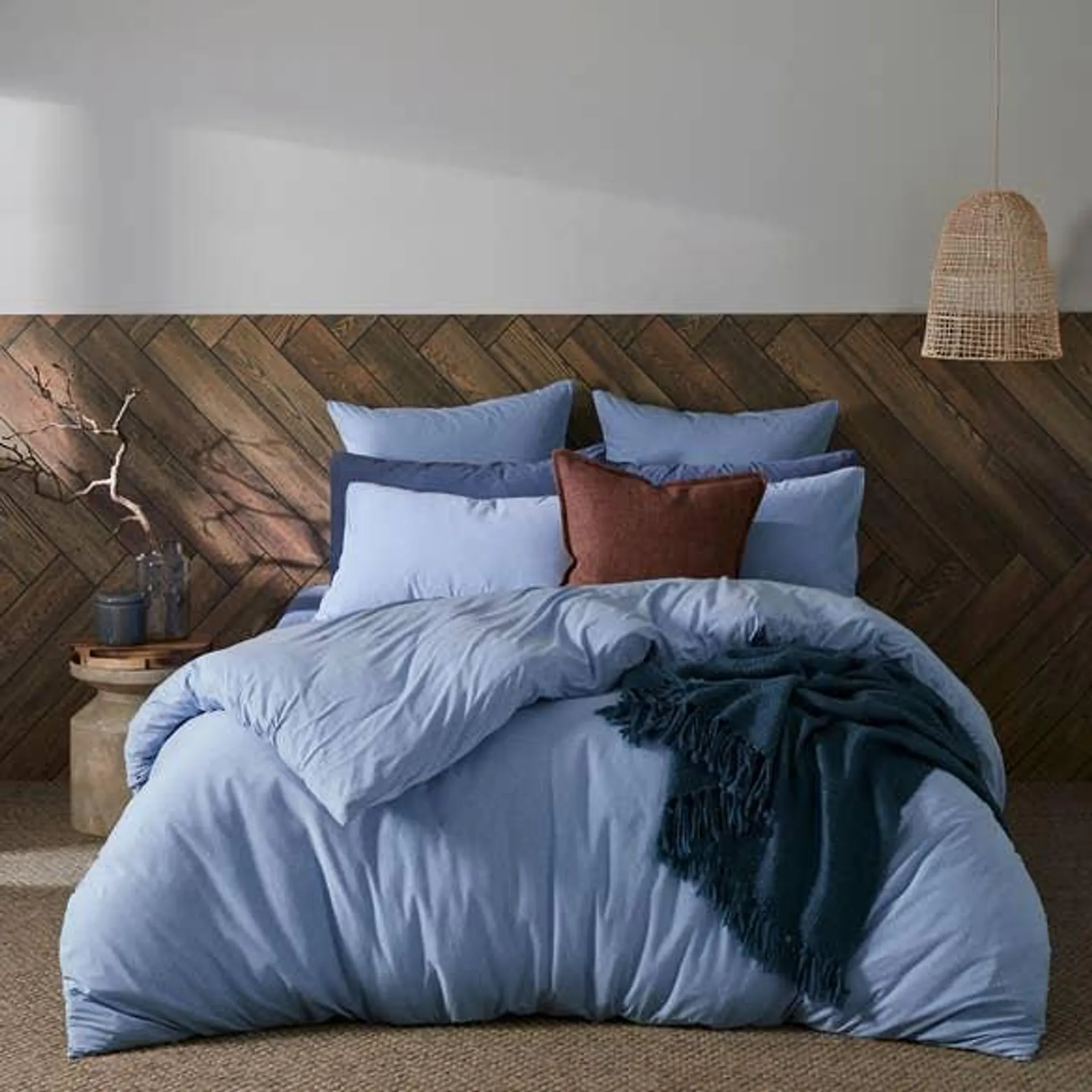Jersey Quilt Cover - Blue