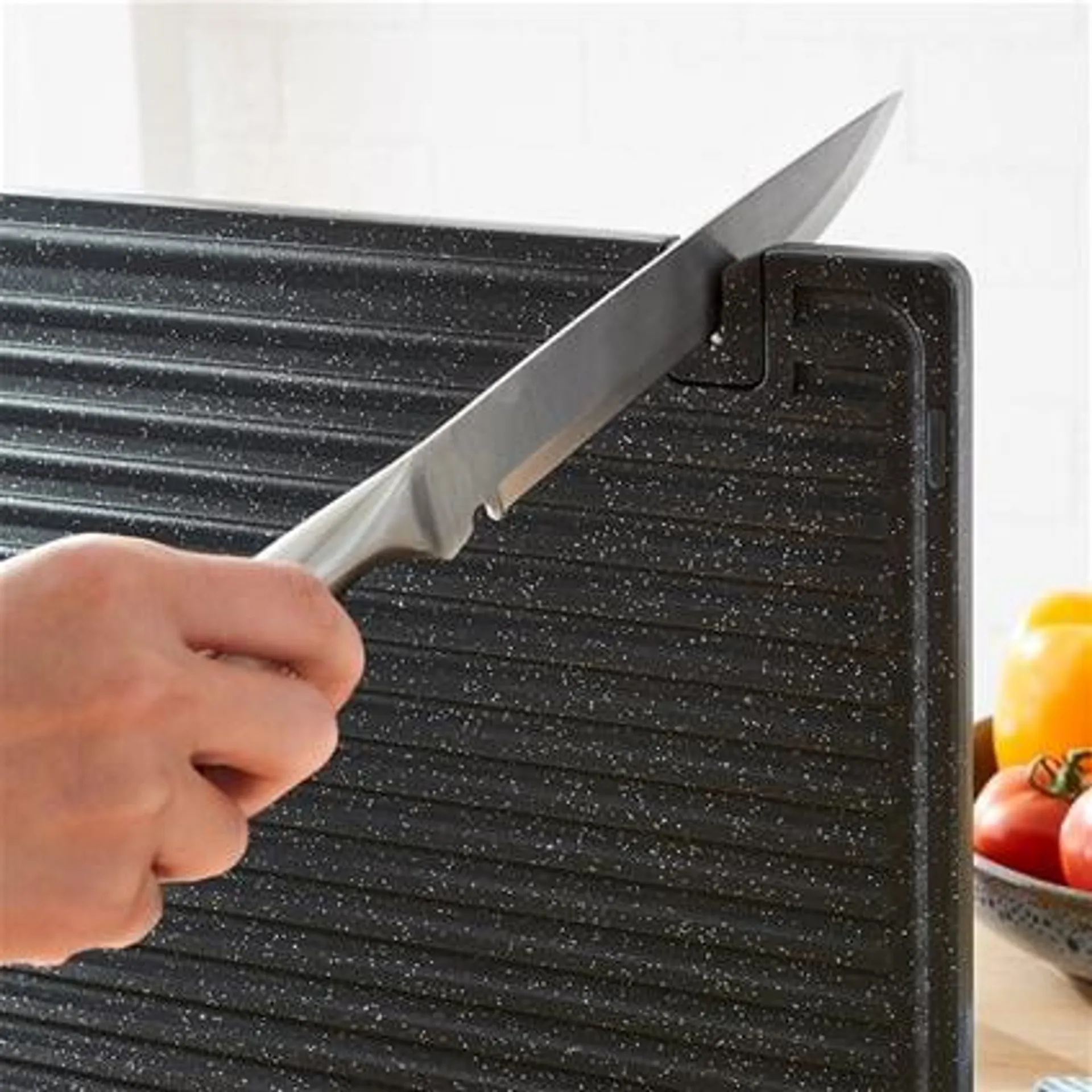 Cutting Board with Knife Sharpener