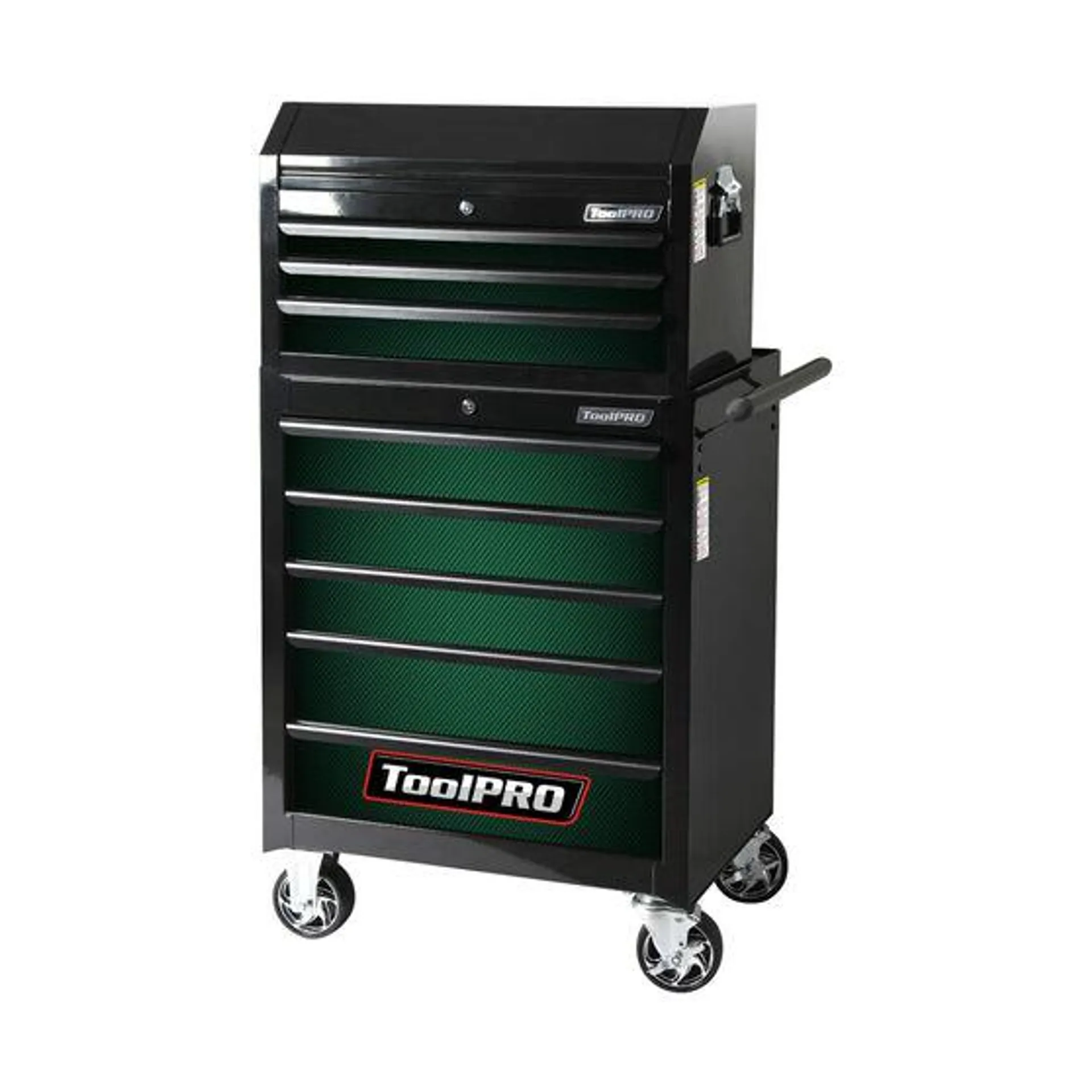 ToolPRO Tool Cabinet Magnet Fascia Set - Green Carbon Fibre, Suits 26" Chest & 27" Cabinet