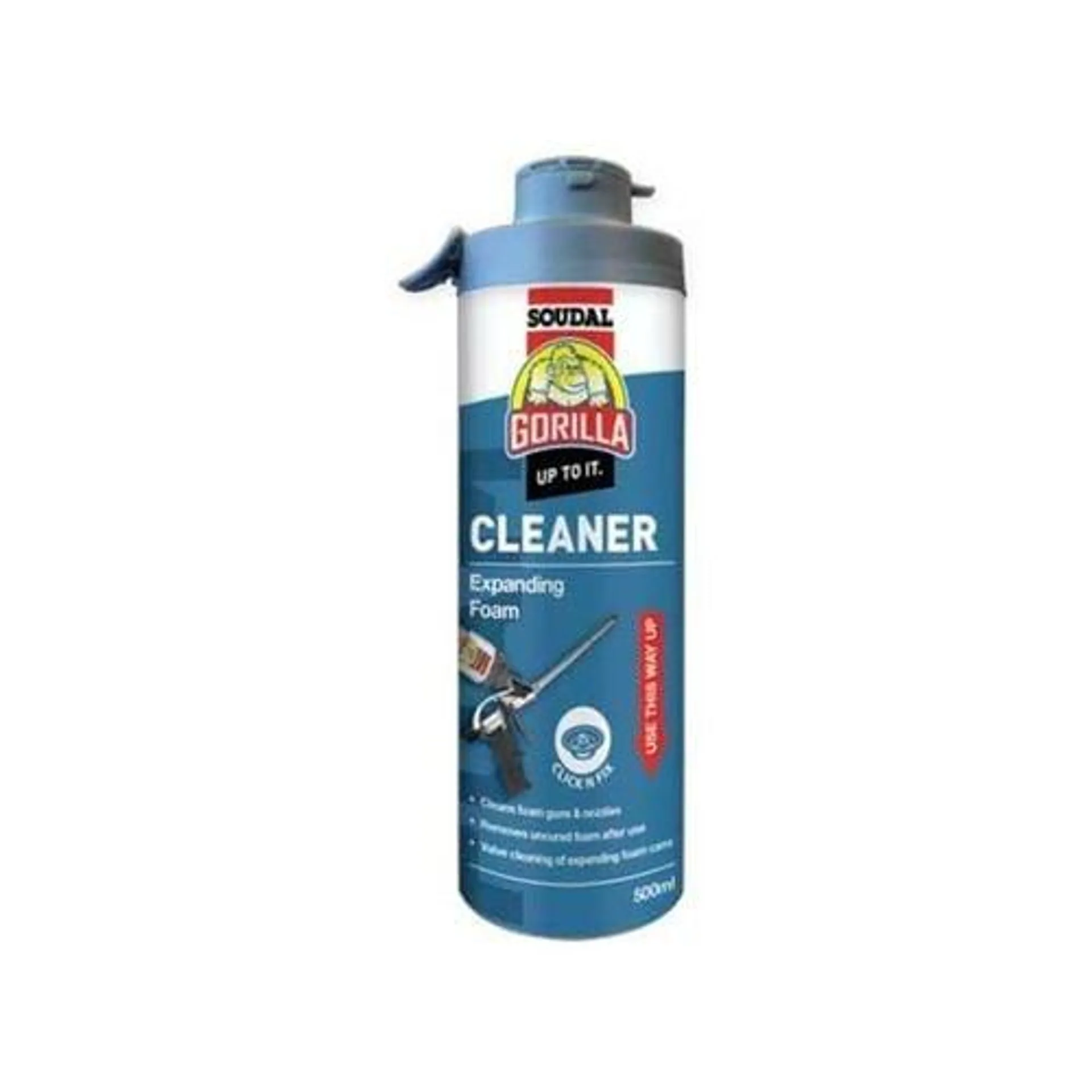 Gorilla 500ml Click And Fix Expanding Foam Cleaner