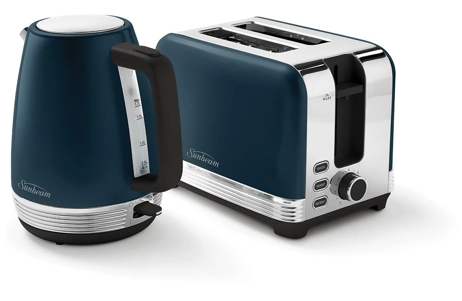 Sunbeam Chic Collection Kettle and Toaster Pack Up Set - Blue