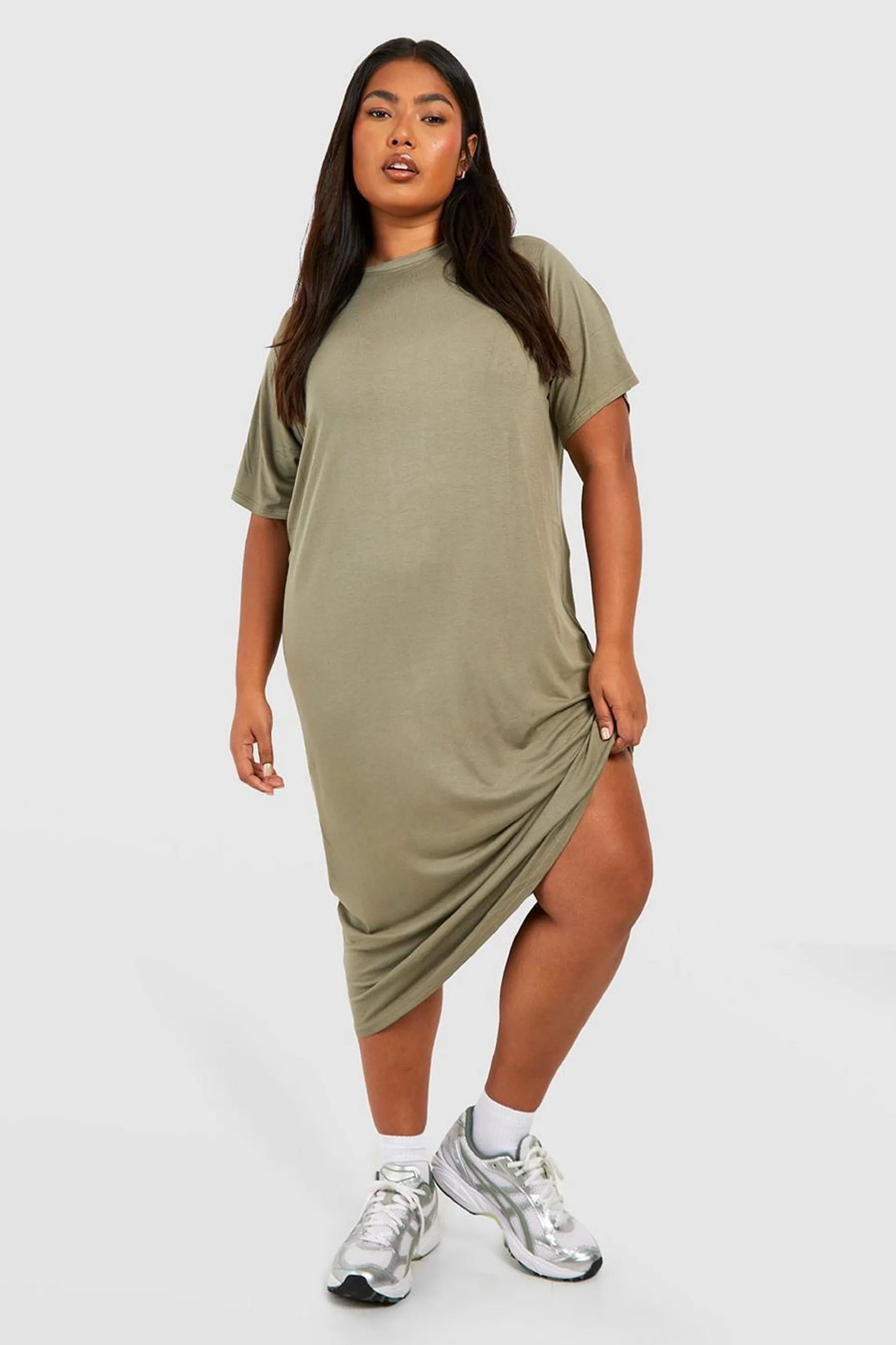 Plus T Shirt Midi Dress