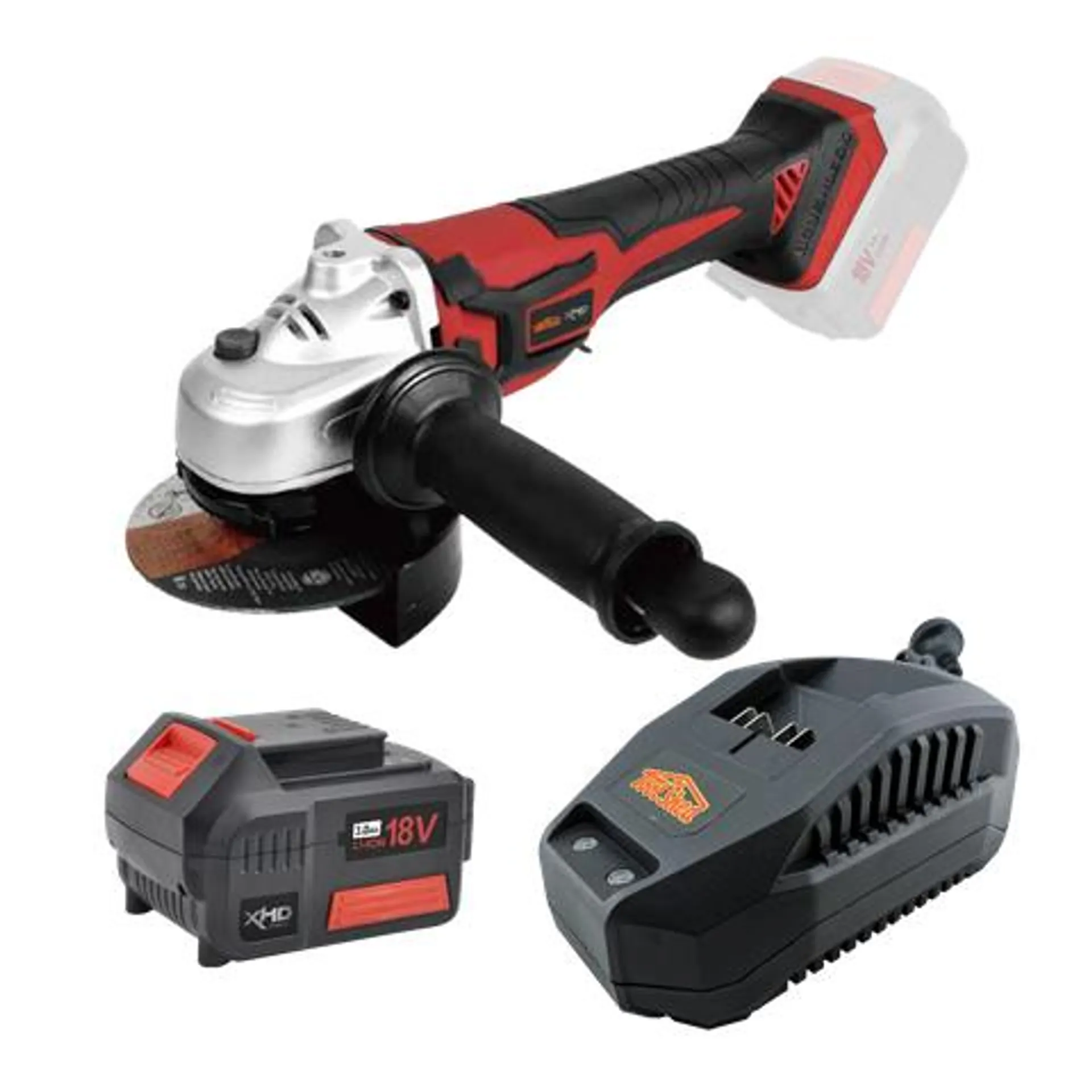 XHD Lithium Cordless Angle Grinder Brushless 115mm 18V 3Ah