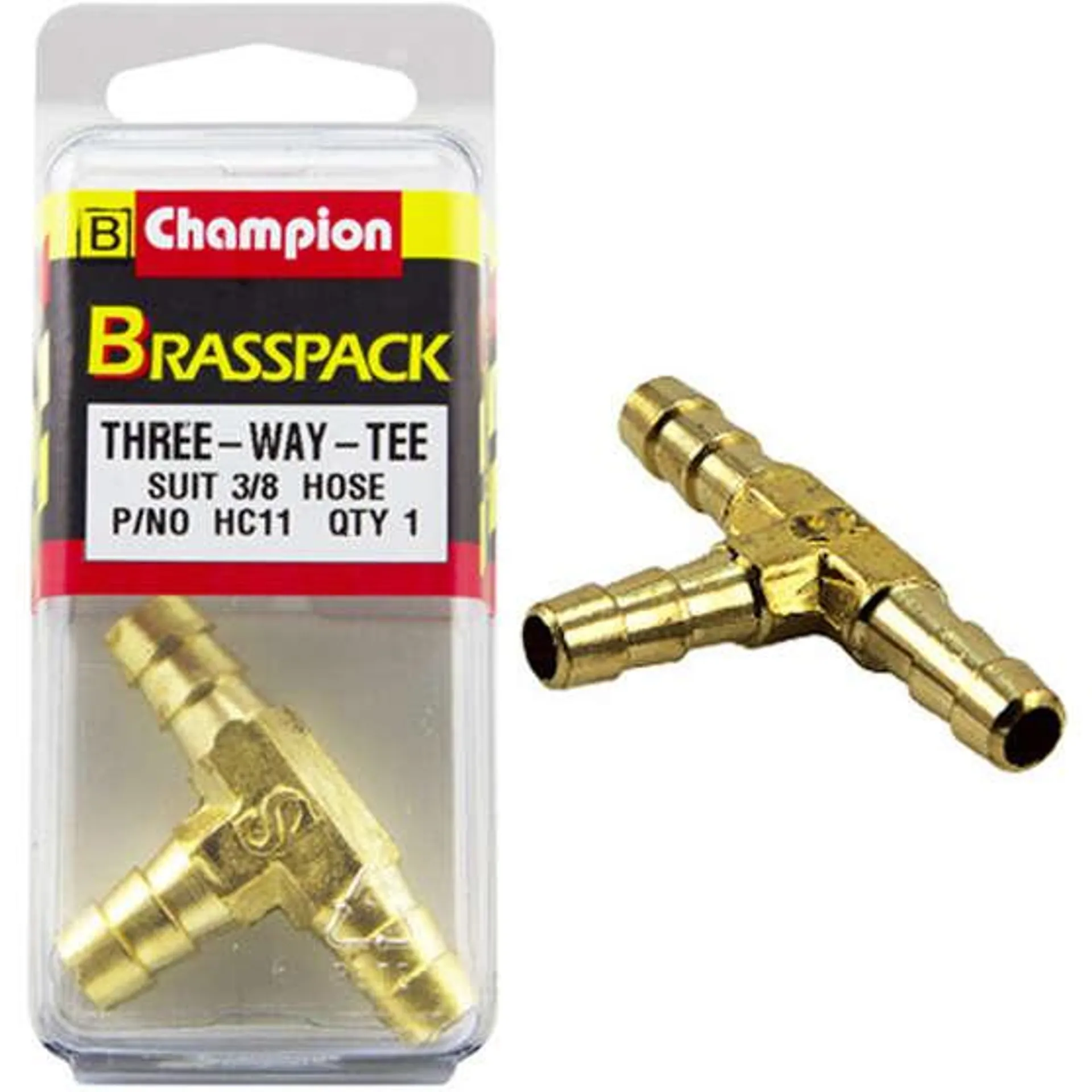 Champion Brass Pack T Piece HC11, 3/8"