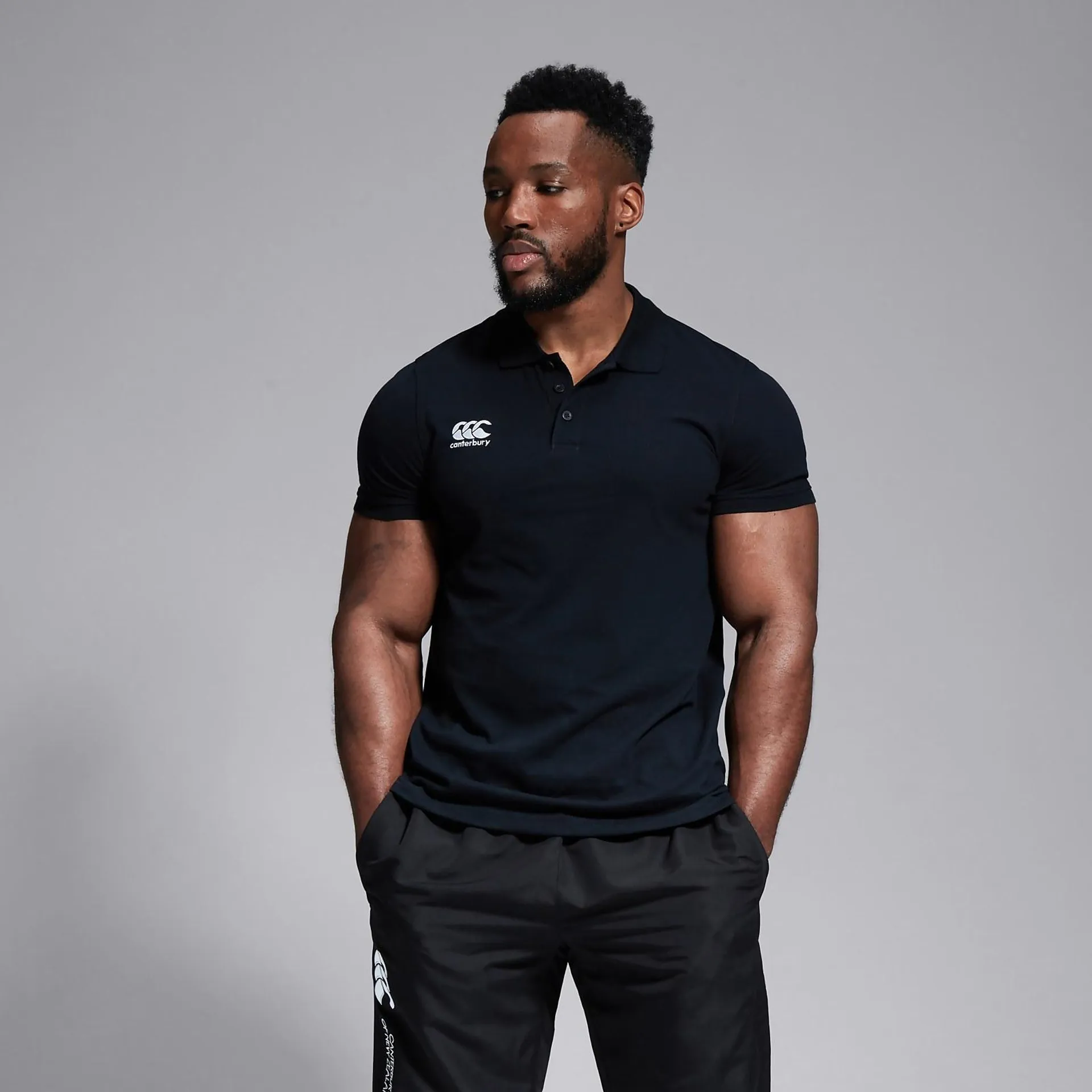 MENS WAIMAK POLO SHIRT BLACK