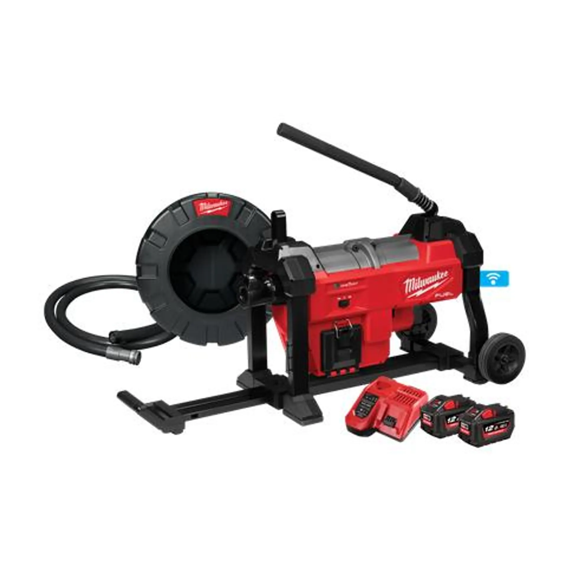 Milwaukee M18 FUEL Sectional Sewer Machine with ONE-KEY 18v 12Ah