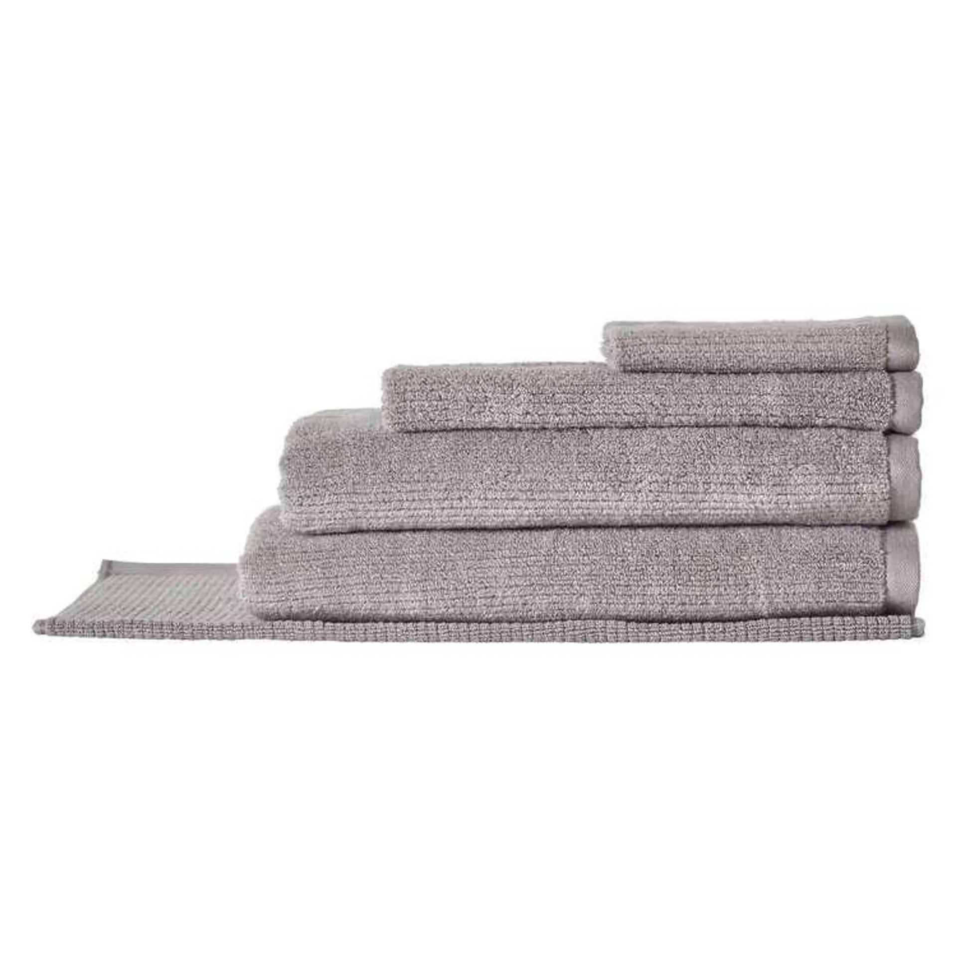 Brampton House Zero Twist Ribbed Towel Collection Grey