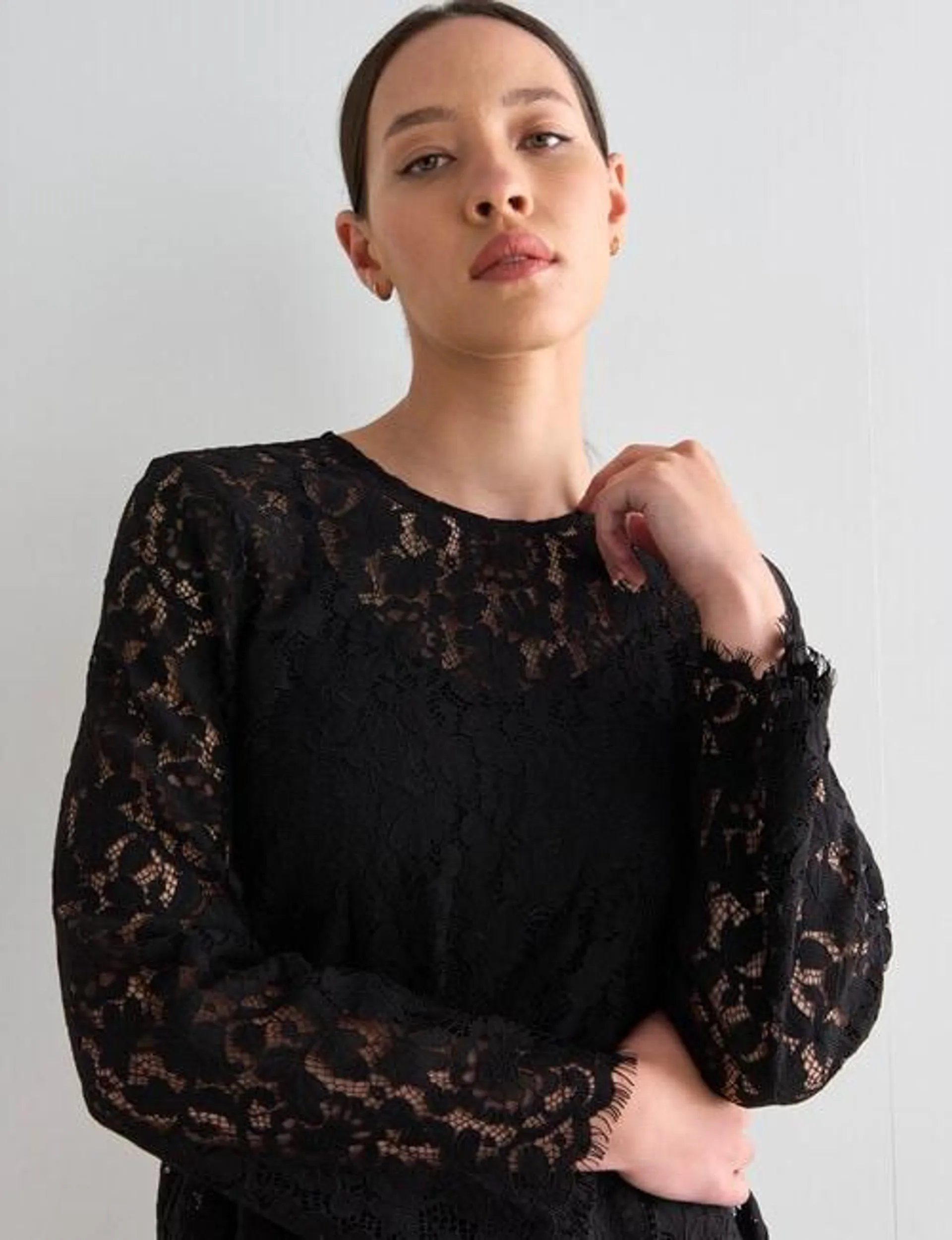 State of play Douceur Lace Blouse, Black