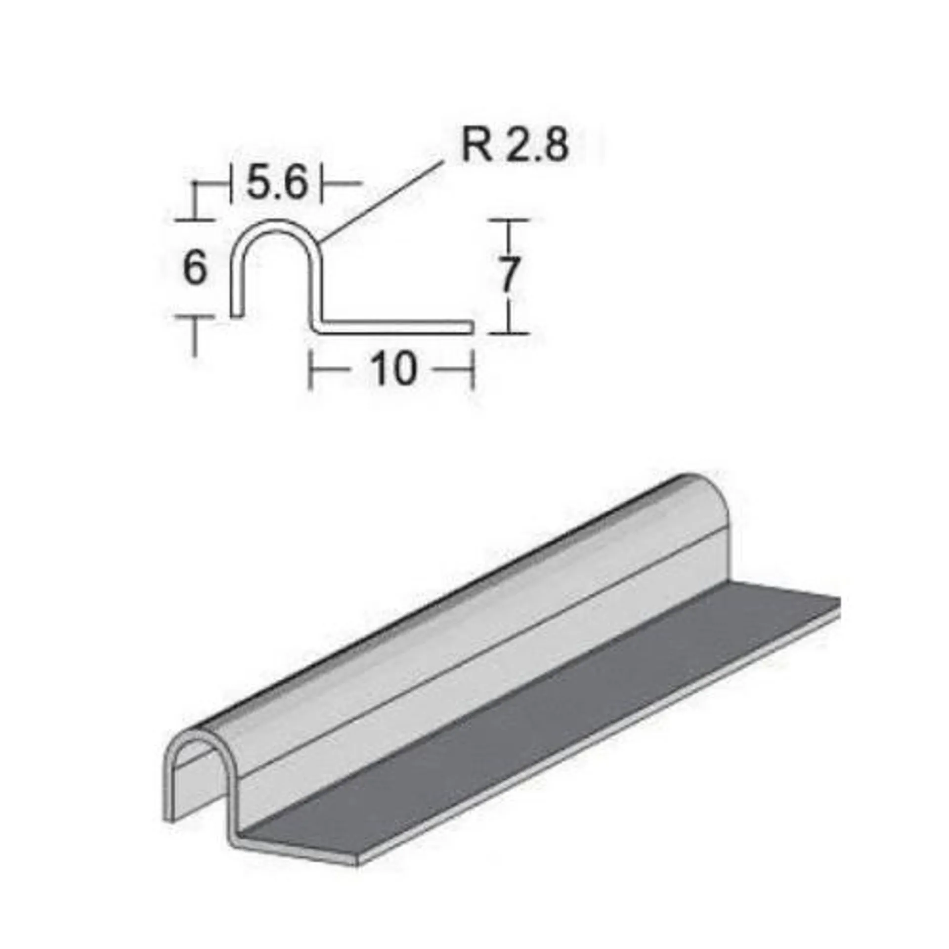5.6mm Diameter Track Capping – 7mm
