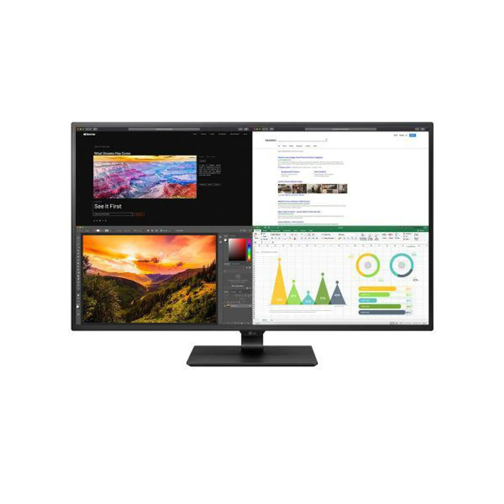 LG 43” UHD 4K IPS Monitor with HDR10