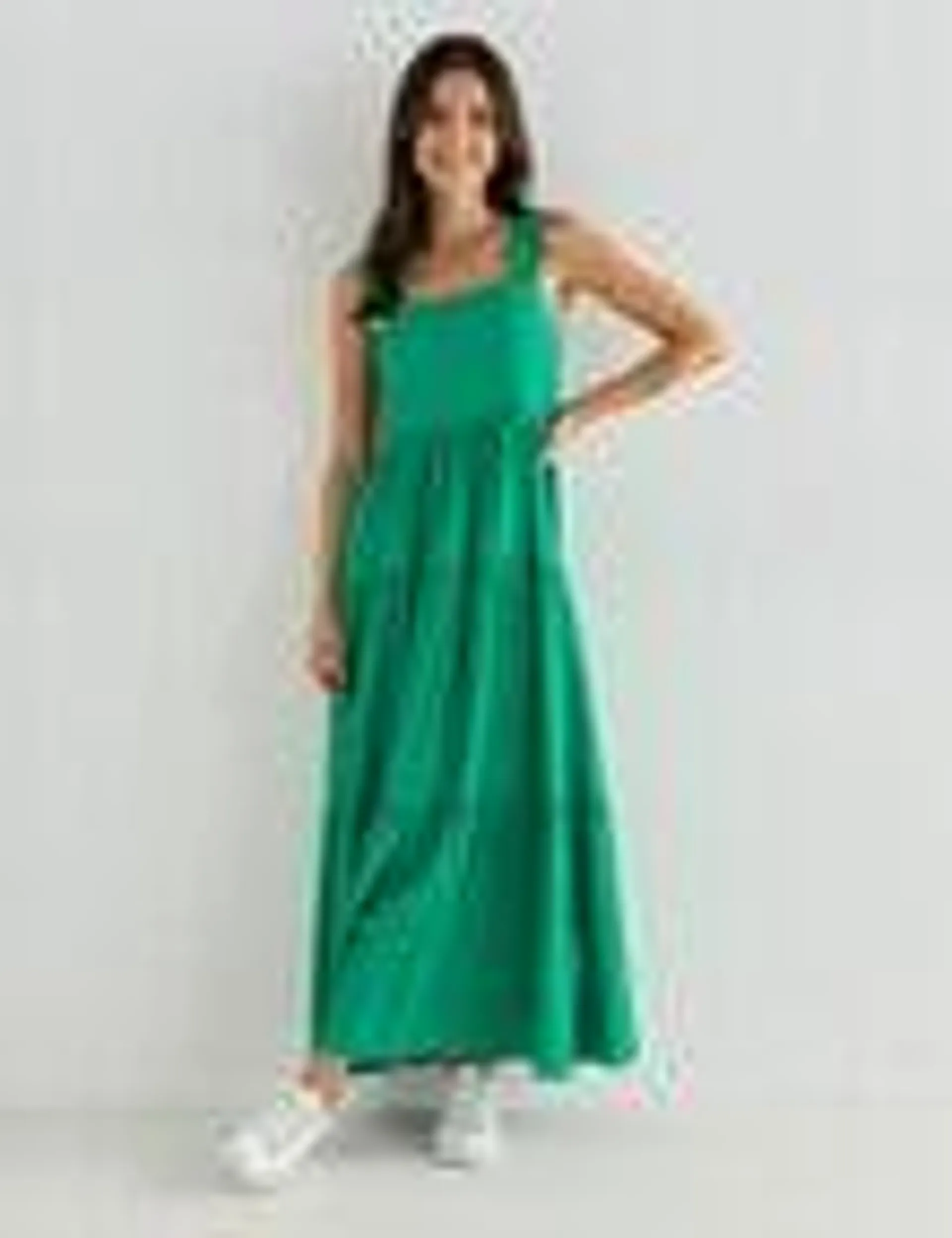 Whistle Sleeveless X Back Sundress, Kelly Green