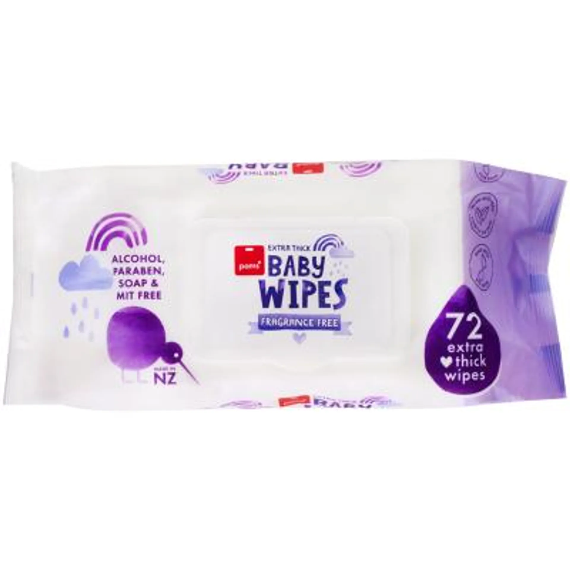 Pams Extra Thick Fragrance Free Baby Wipes