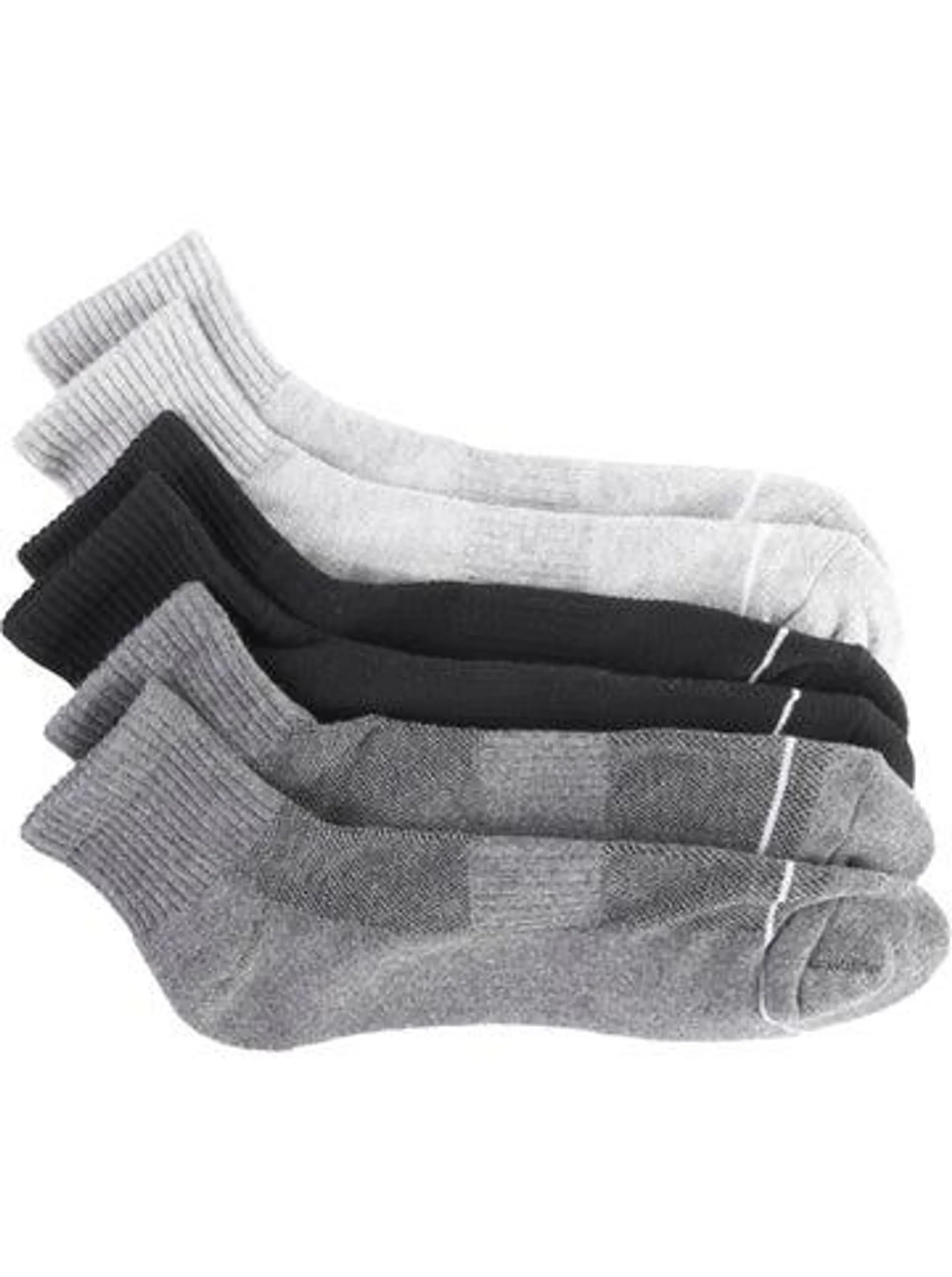 Men's 3 PK Sports Socks in Grey/charcoal/black