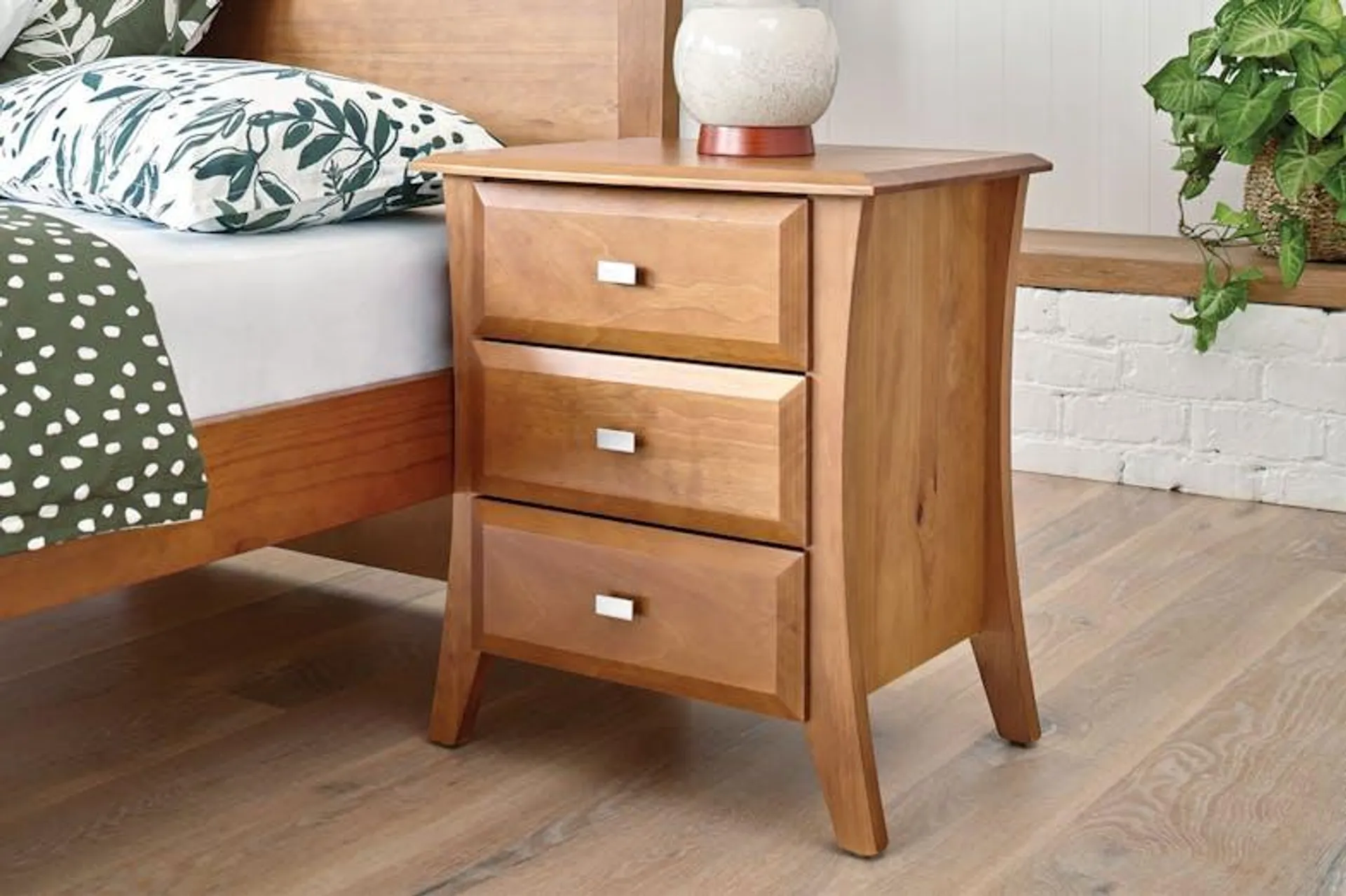 Lynbrook 3 Drawer Bedside Table