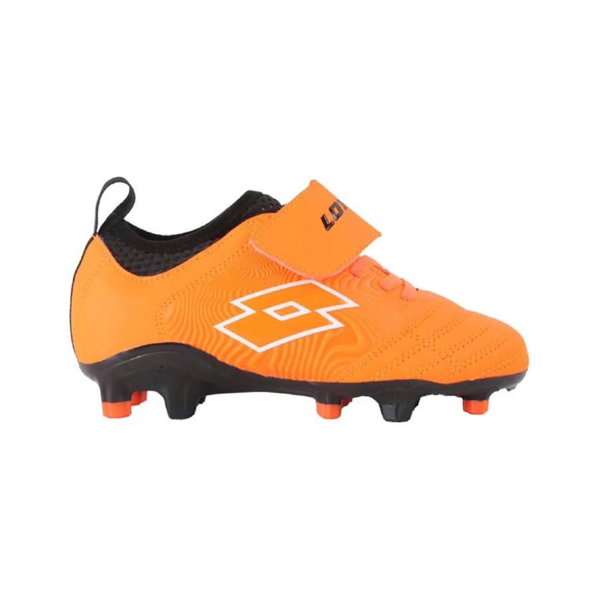 Lotto Youth Liga Velcro Firm Ground Boots Orange/Black