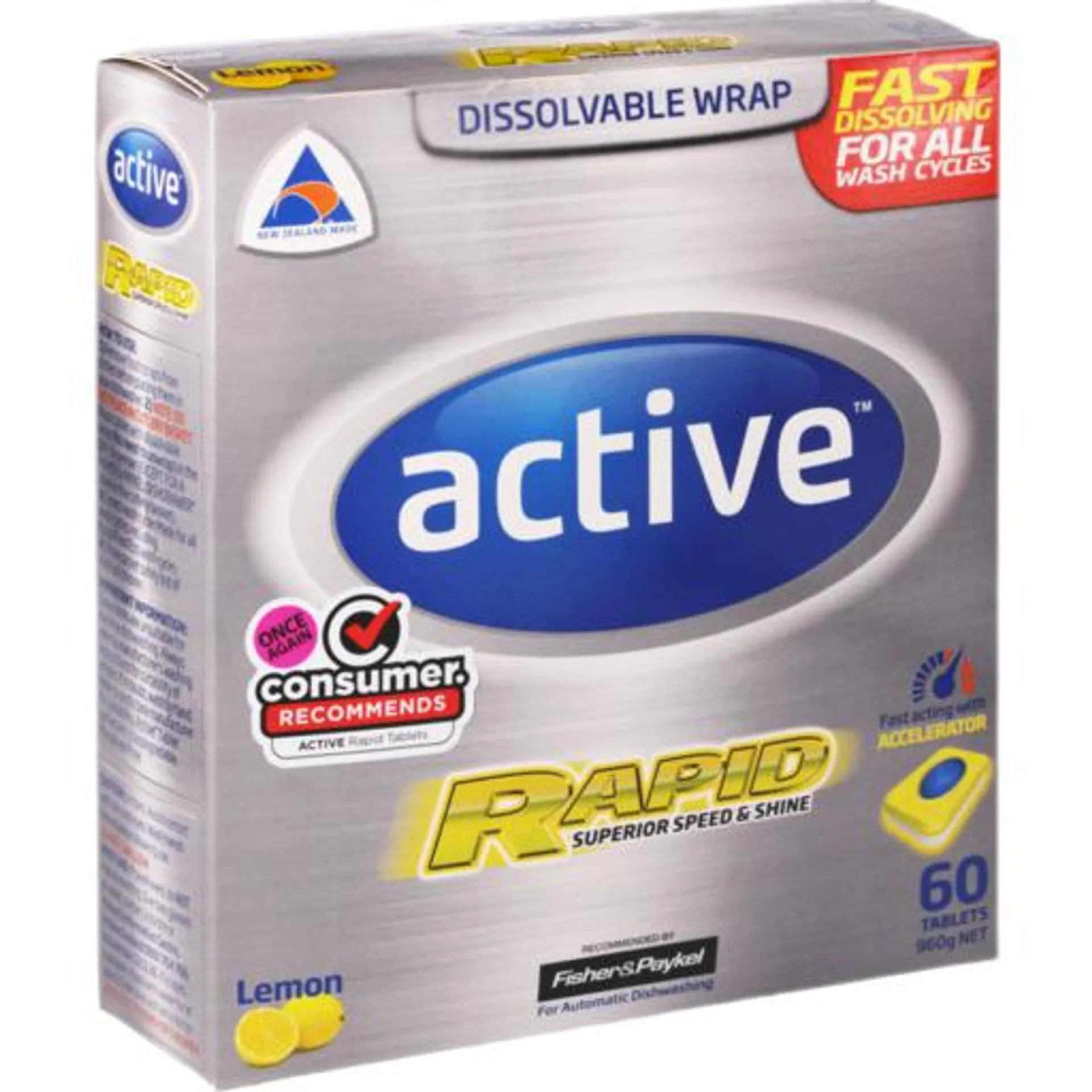Active Tablets Rapid Lemon 60 Pack
