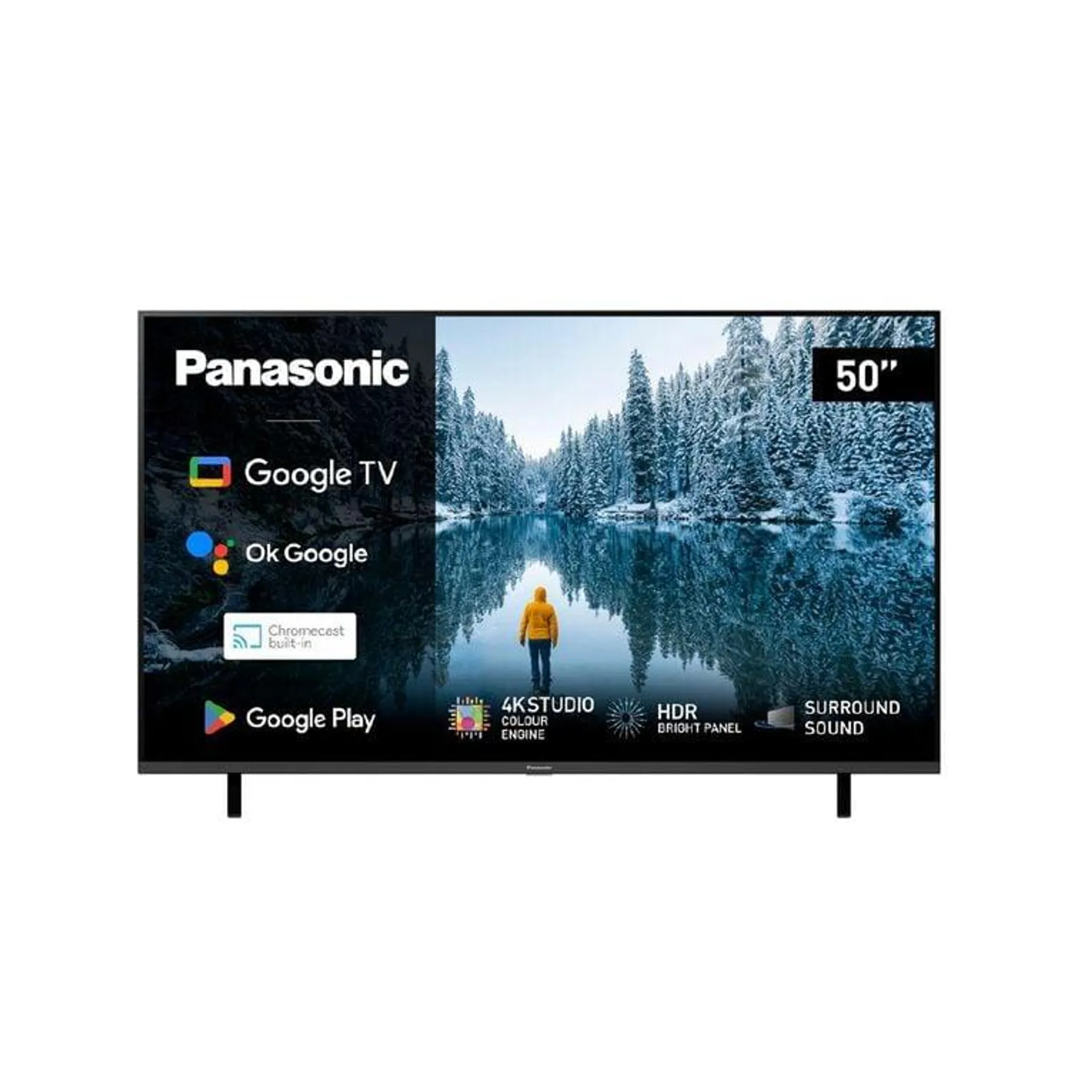 Panasonic 50 Inch 4K LED TV with Google TV and Chromecast 2024