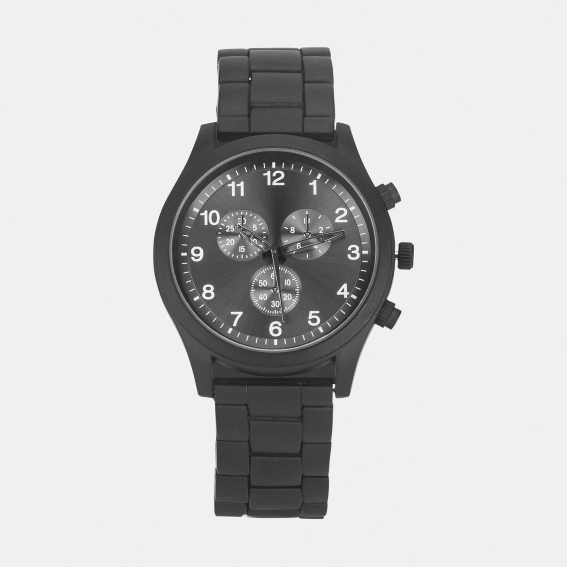 Analogue Metal Band Watch - Black