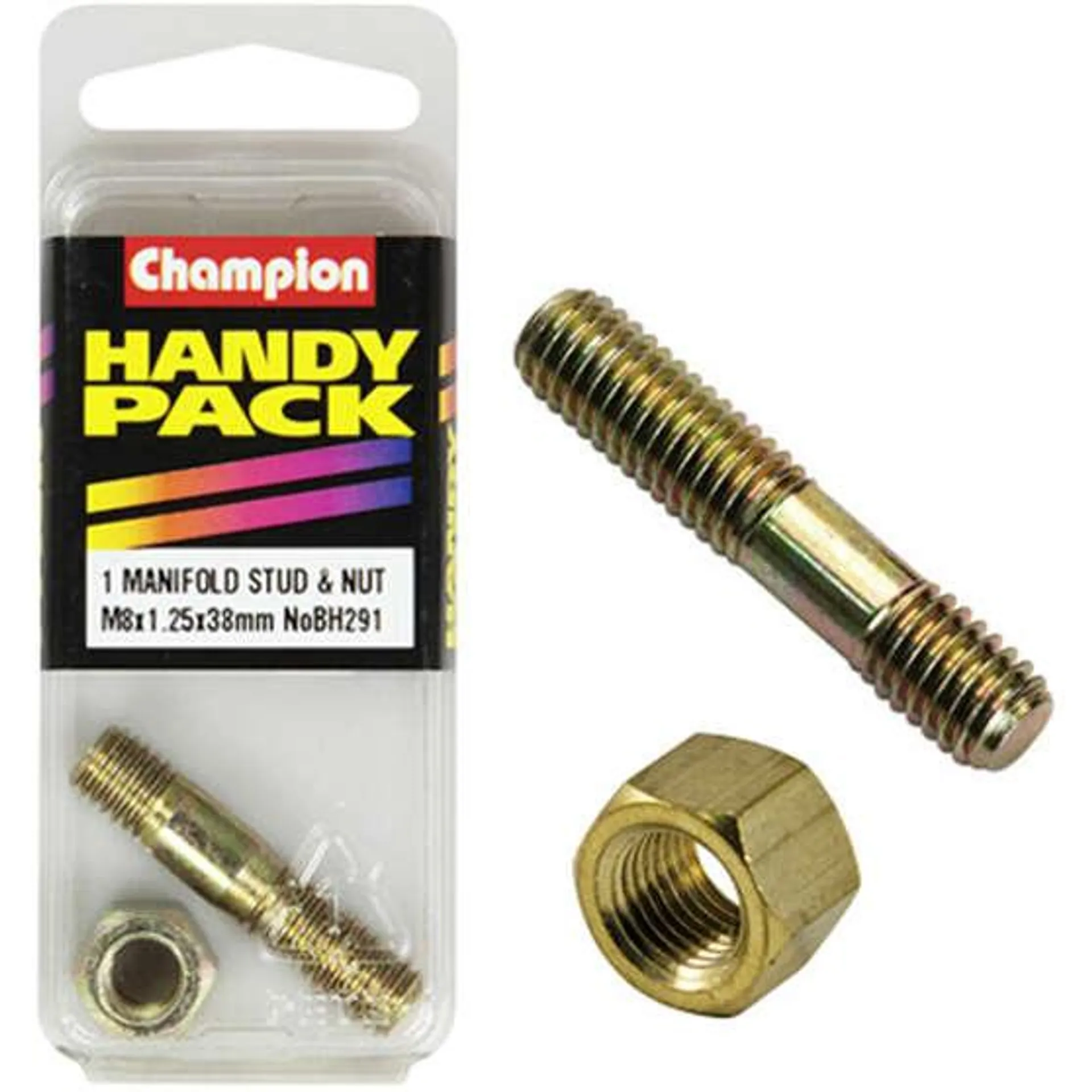 Champion Manifold Stud - M8 X 38, BH291, Handy Pack