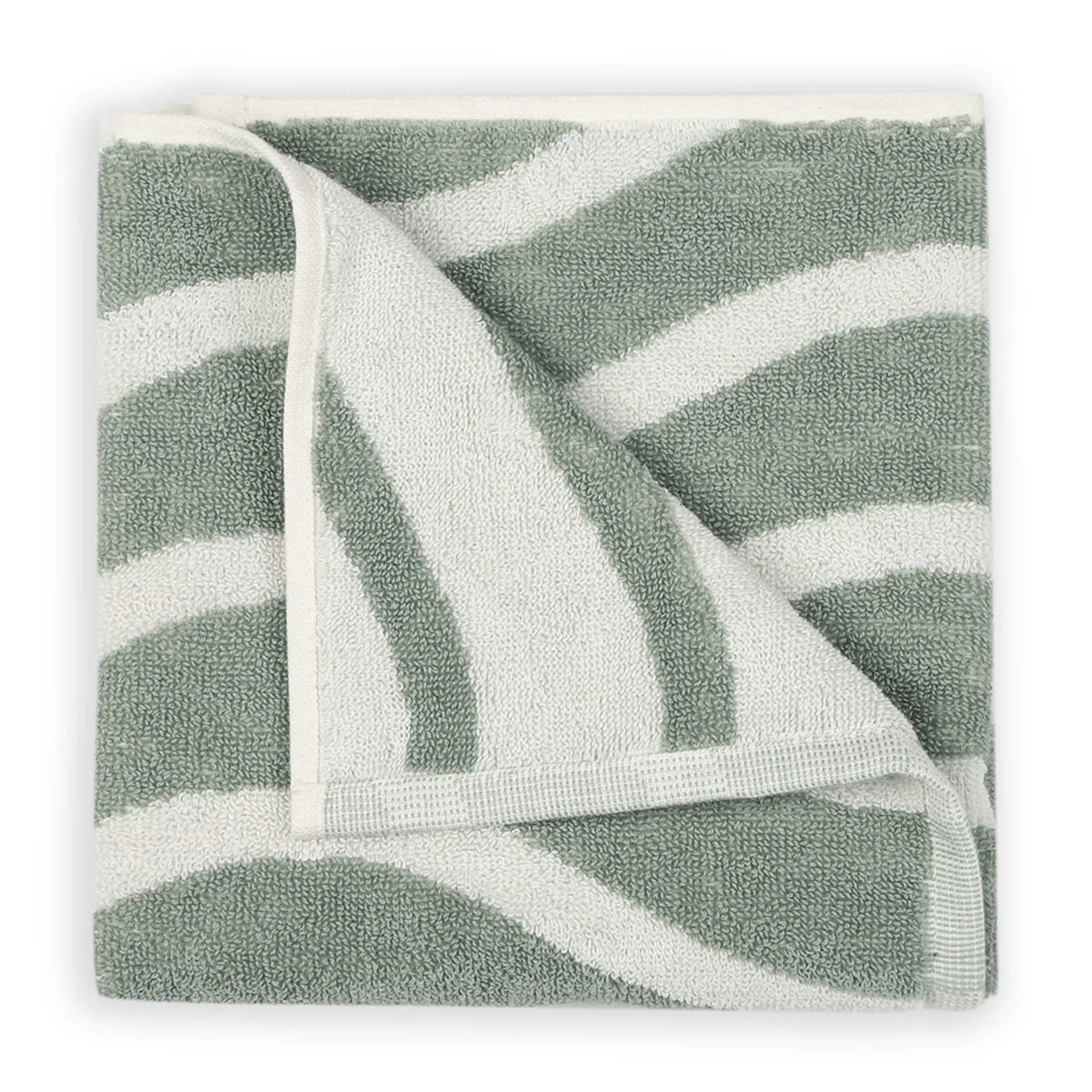 Wave Cotton Hand Towel - Sage
