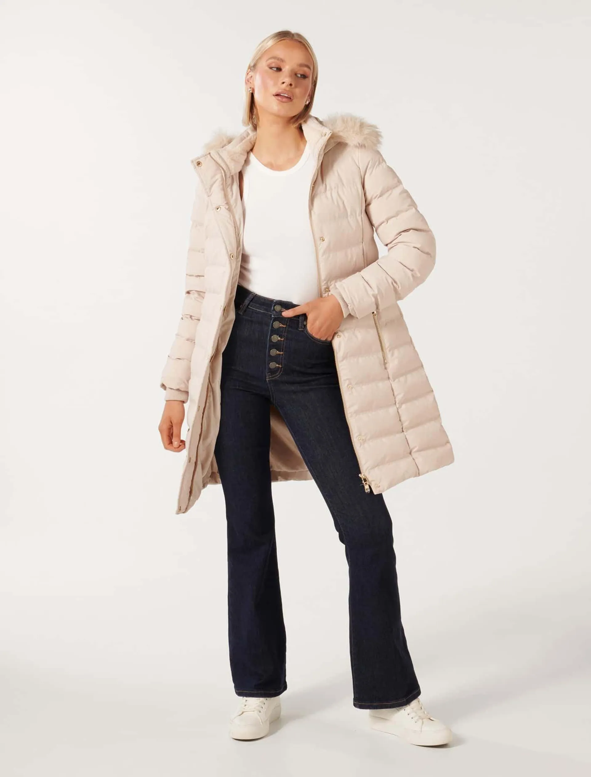 Lena Longline Luxe Puffer Jacket