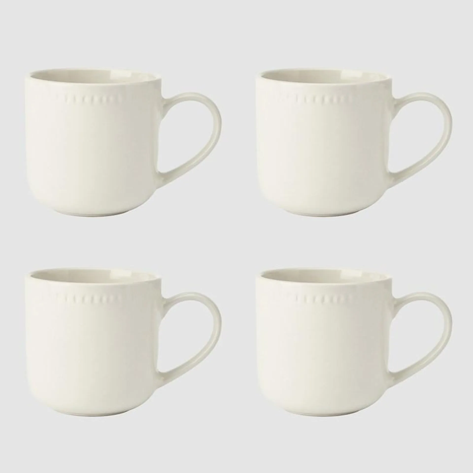 Mikasa Cranborne Mugs 320ml Set of 4 Cream