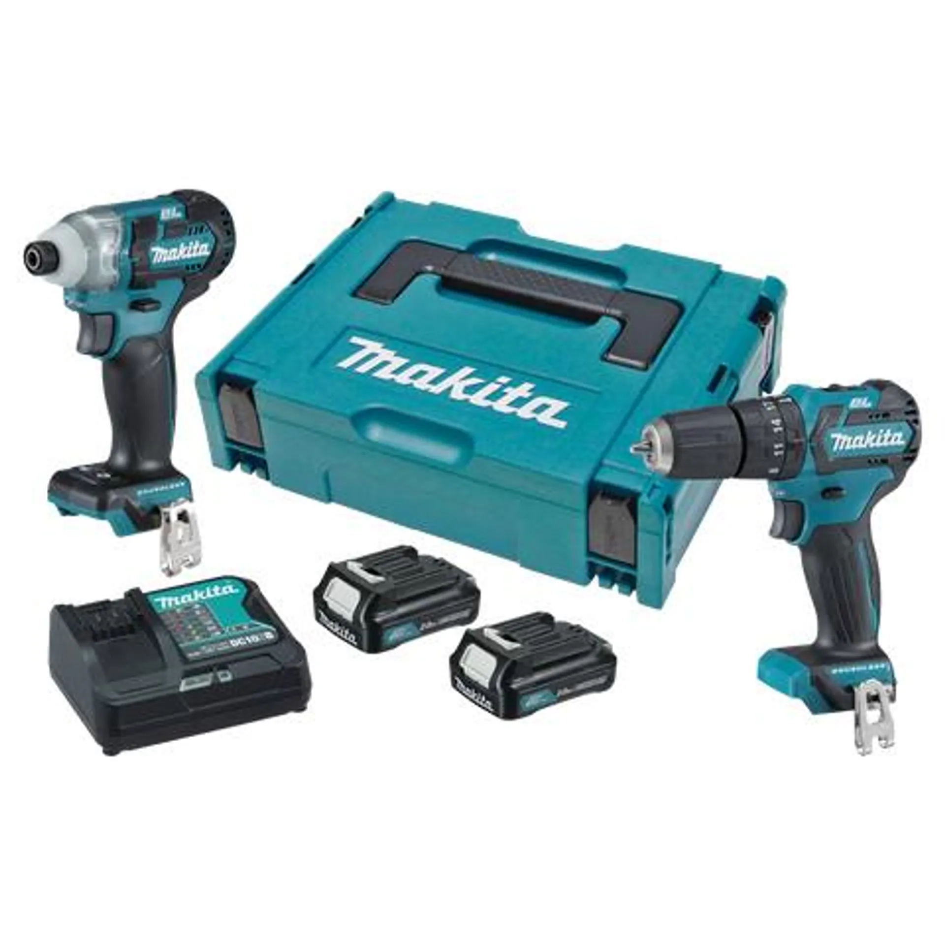 Makita CXT Cordless Driver Drill & Impact Driver Brushless 12v 2Ah