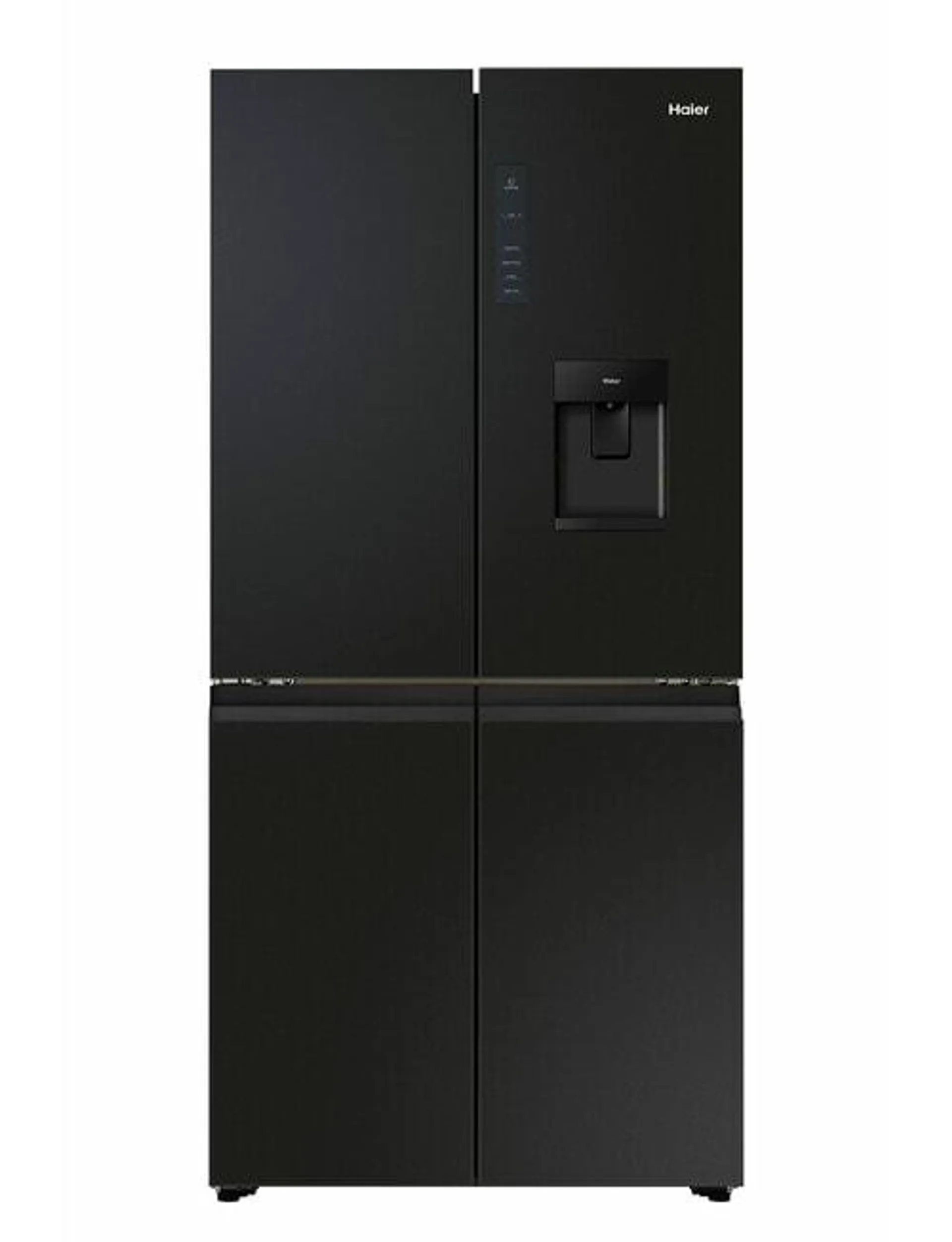 Haier 508L Quad Door Fridge Freezer, Black, HFR580YHC