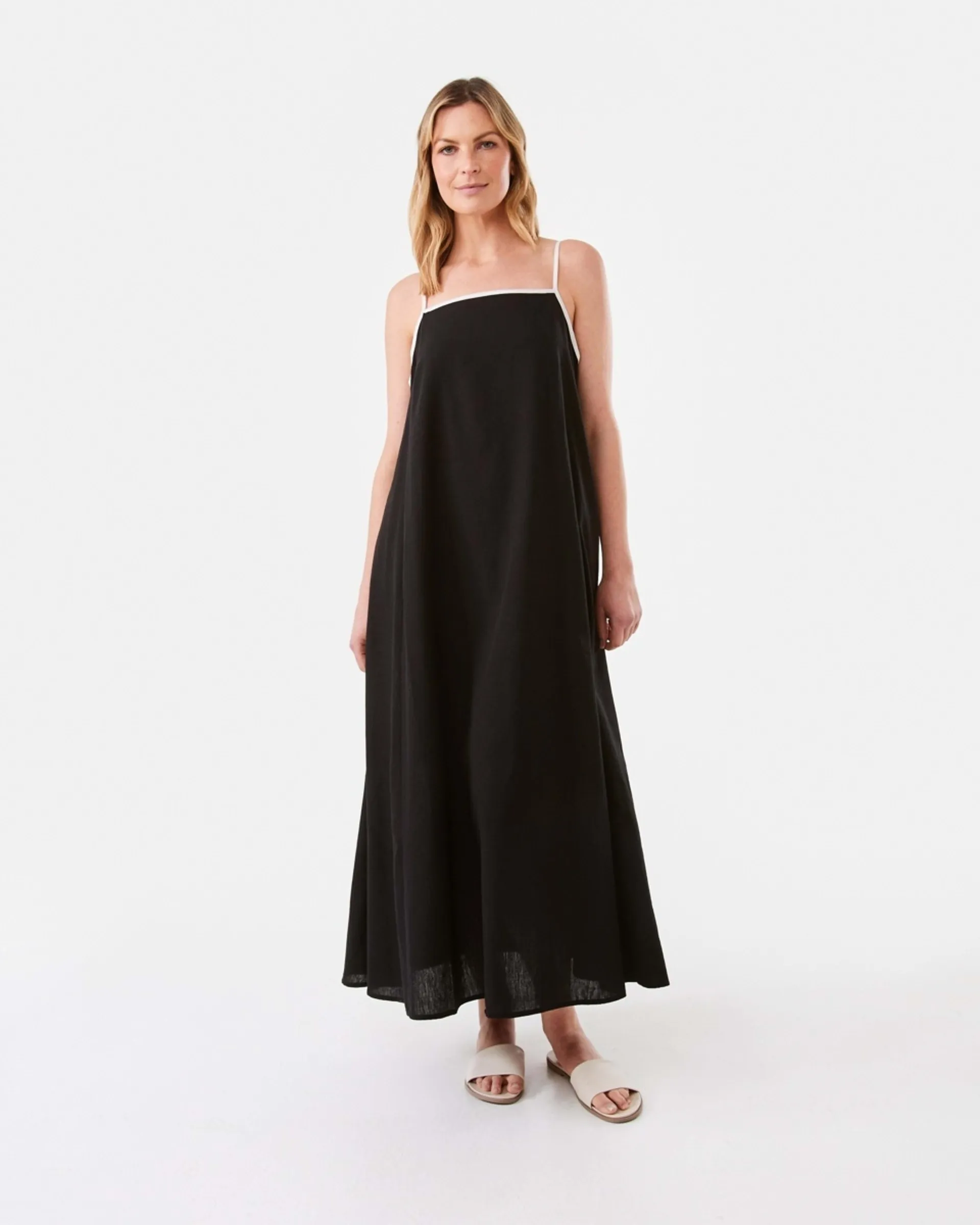 Sleeveless A-Line Maxi Dress