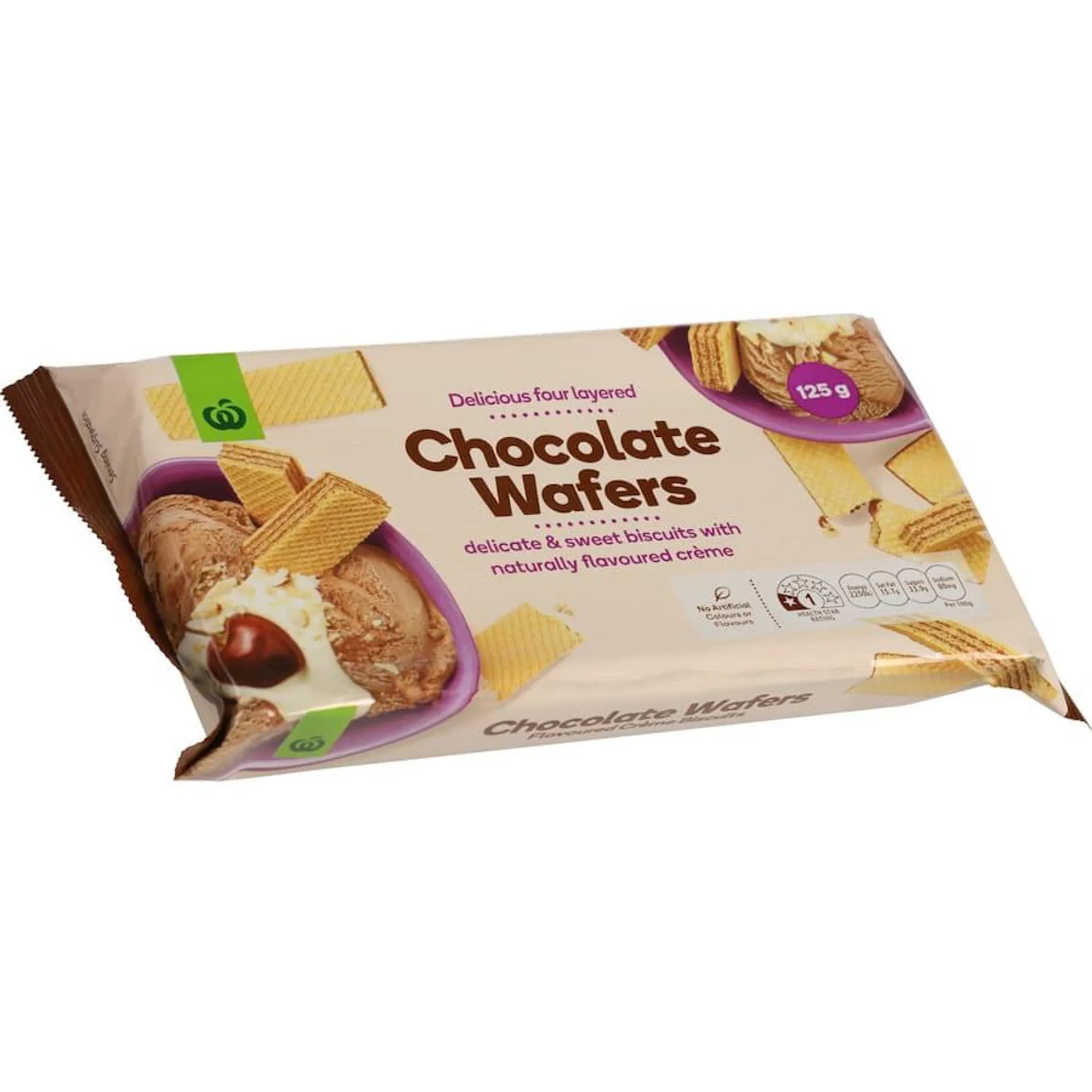 Woolworths Creme Filled Chocolate Wafers