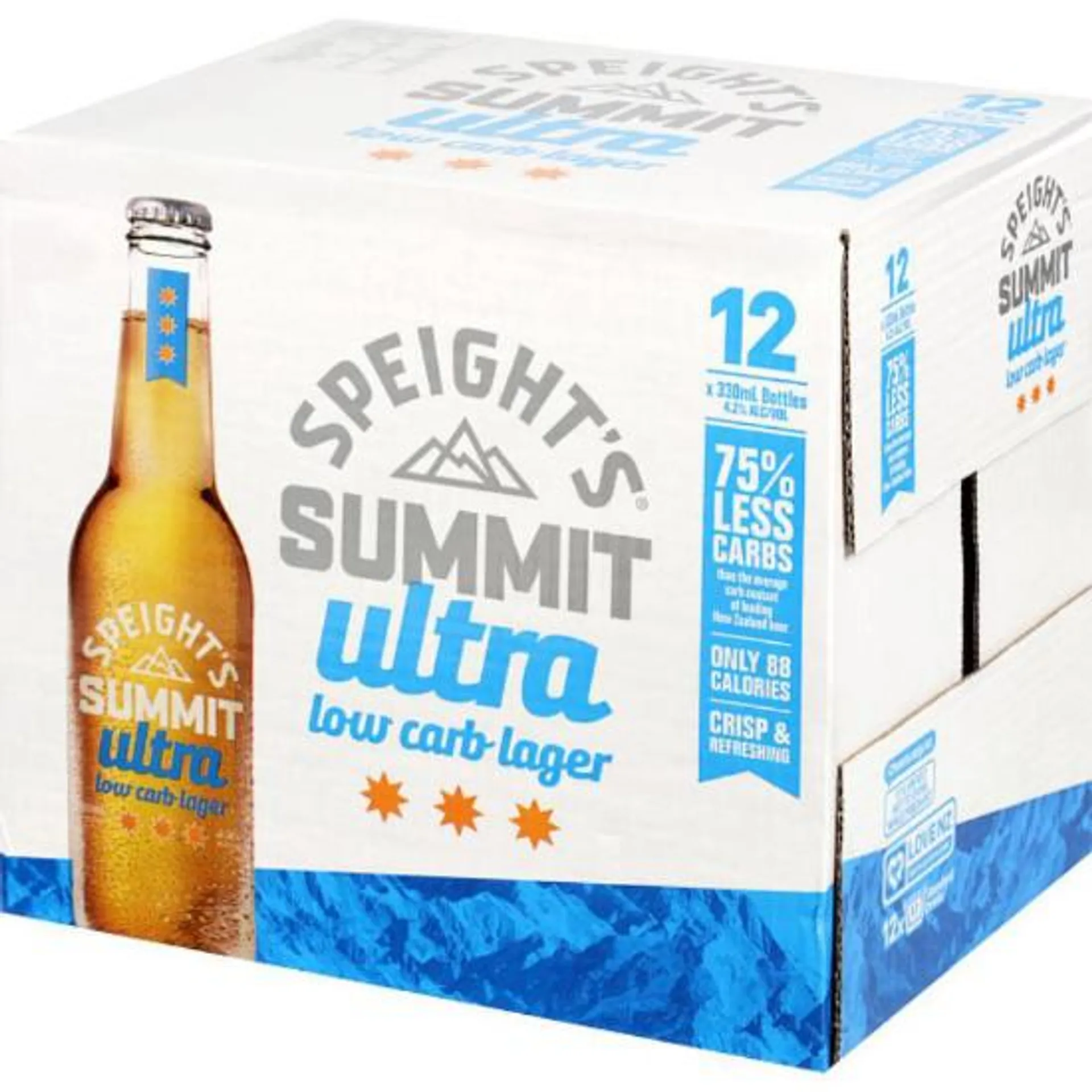 Speight's Summit Ultra Low Carb Lager Bottles 12x330ml